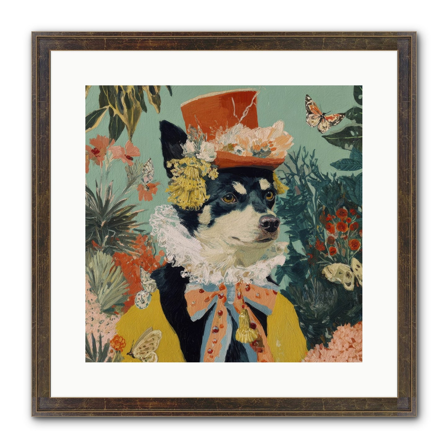 Poppy Penn Framed Print - Slimwoods Black/Gold 16x16