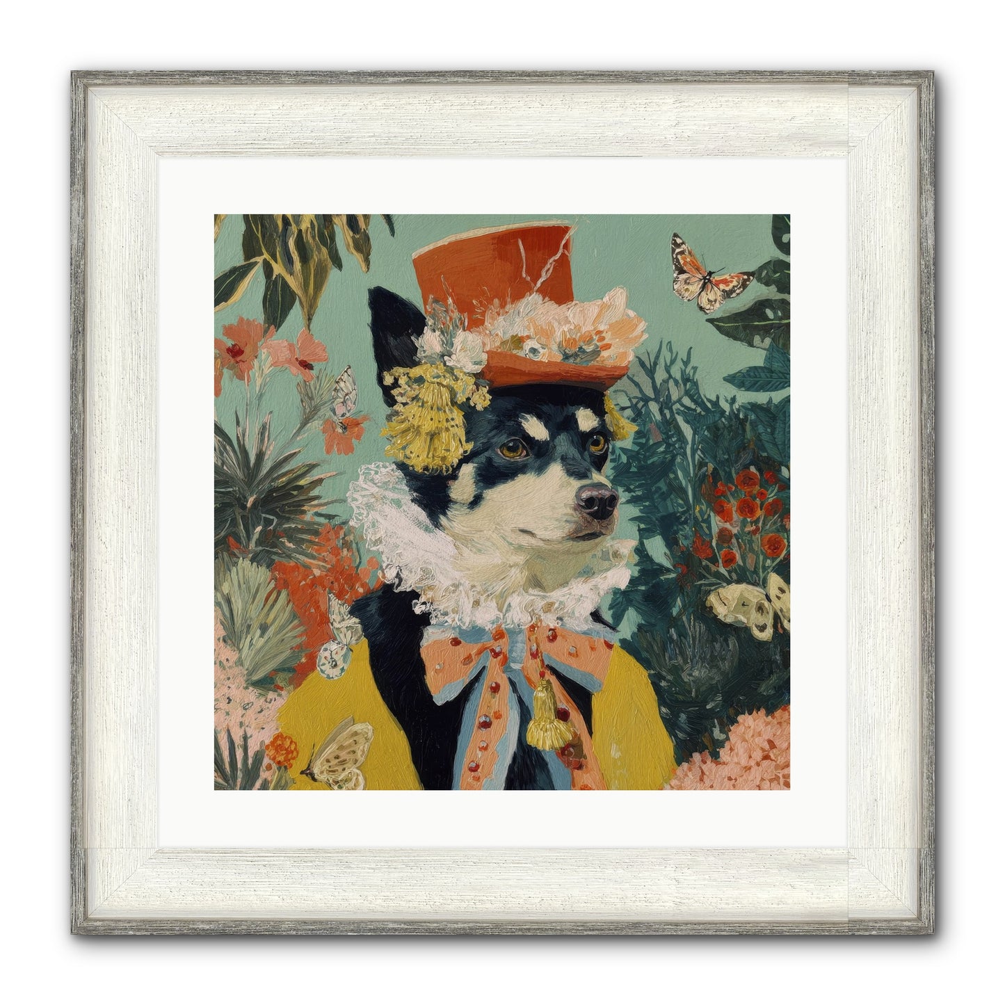 Poppy Penn Framed Print - Driftwood White 20x20