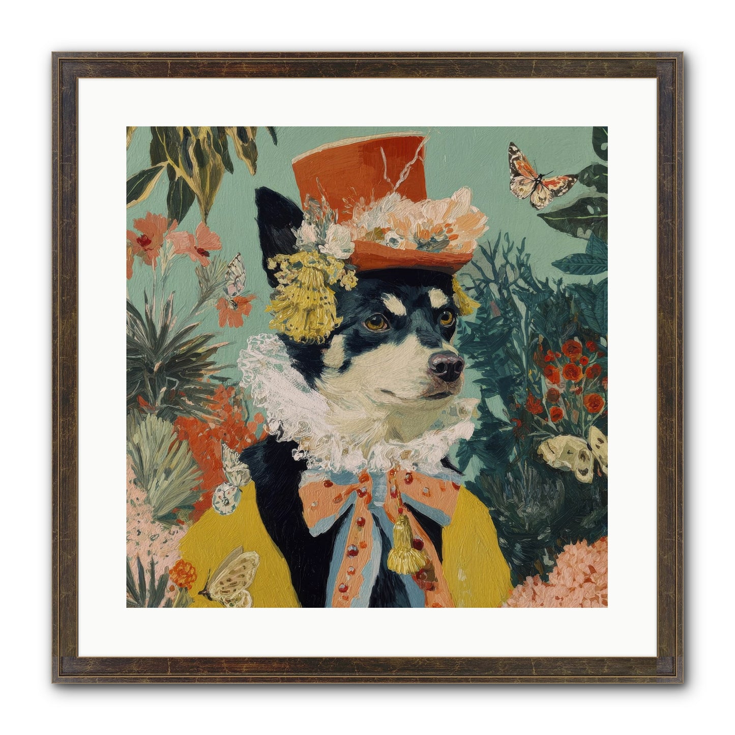 Poppy Penn Framed Print - Slimwoods Black/Gold 20x20