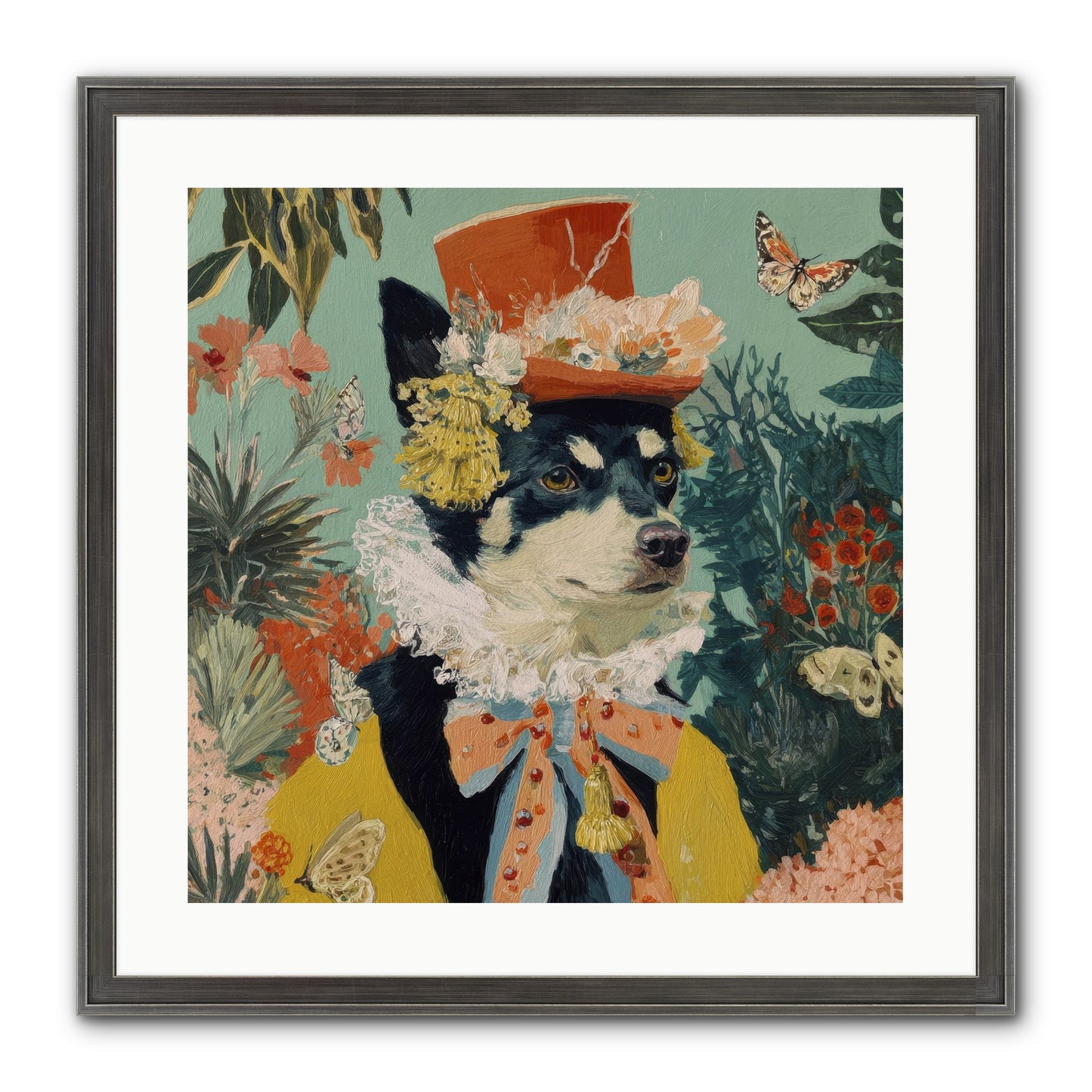 Poppy Penn Framed Print - Slimwoods Black/Silver 20x20