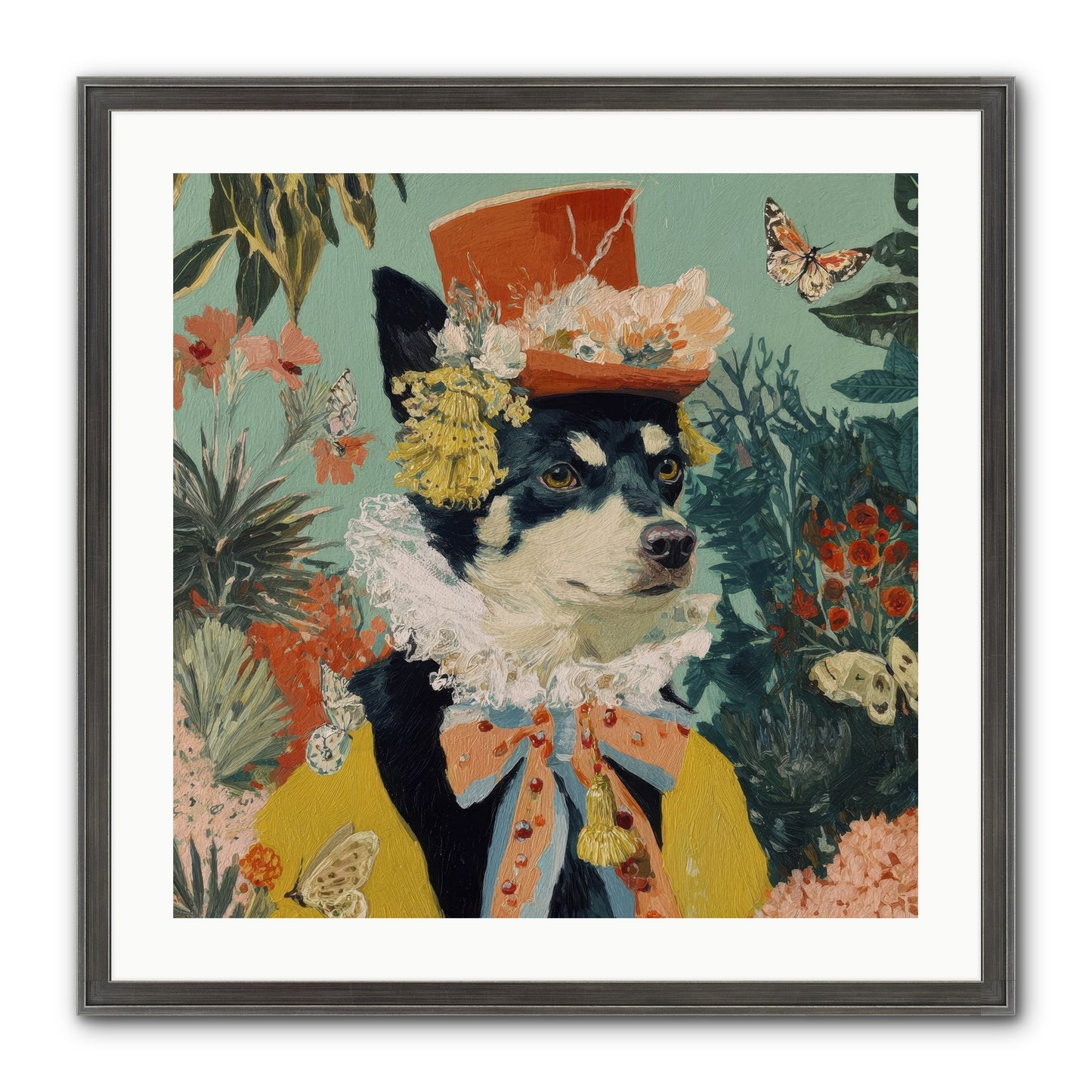 Poppy Penn Framed Print - Slimwoods Black/Silver 24x24