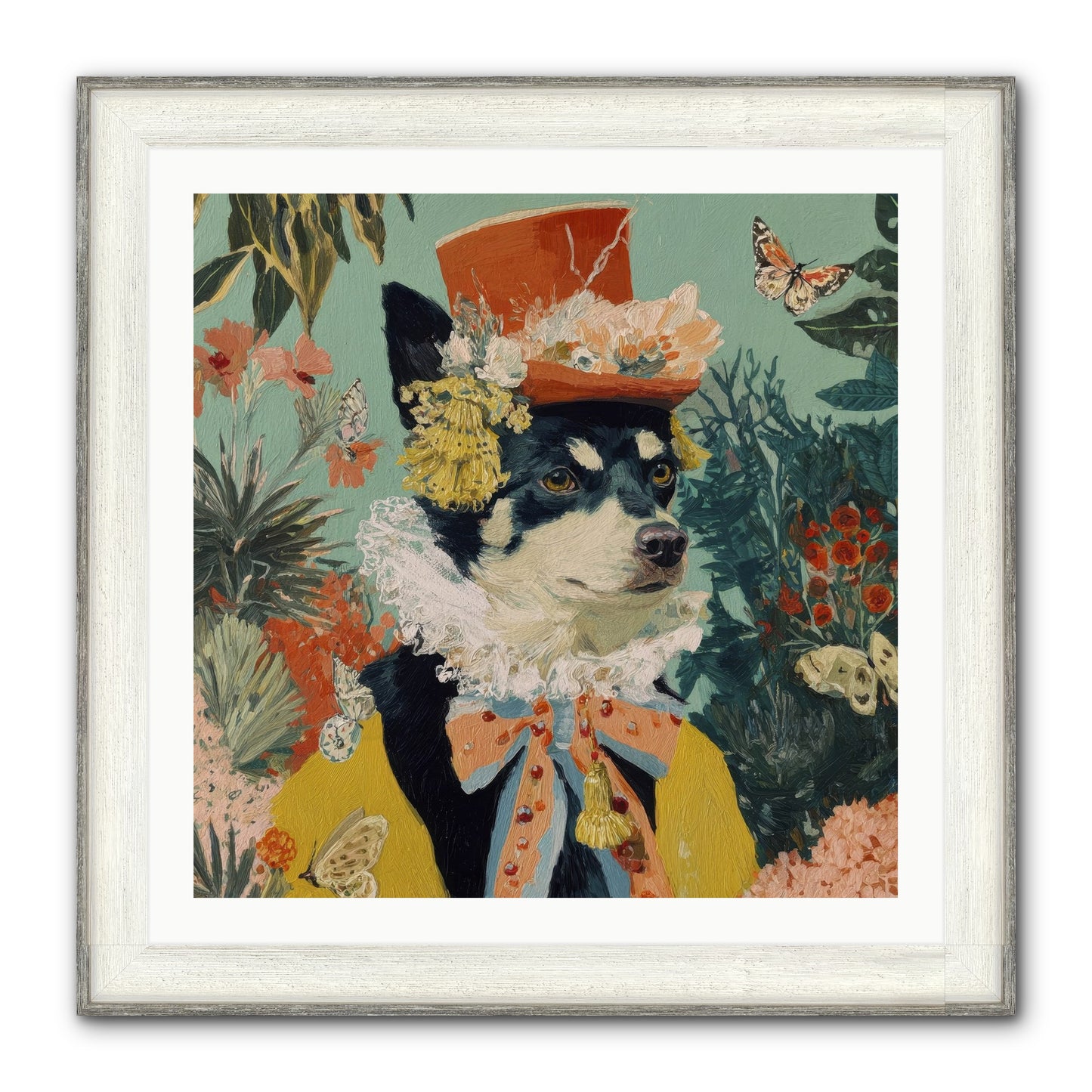 Poppy Penn Framed Print - Driftwood White 30x30