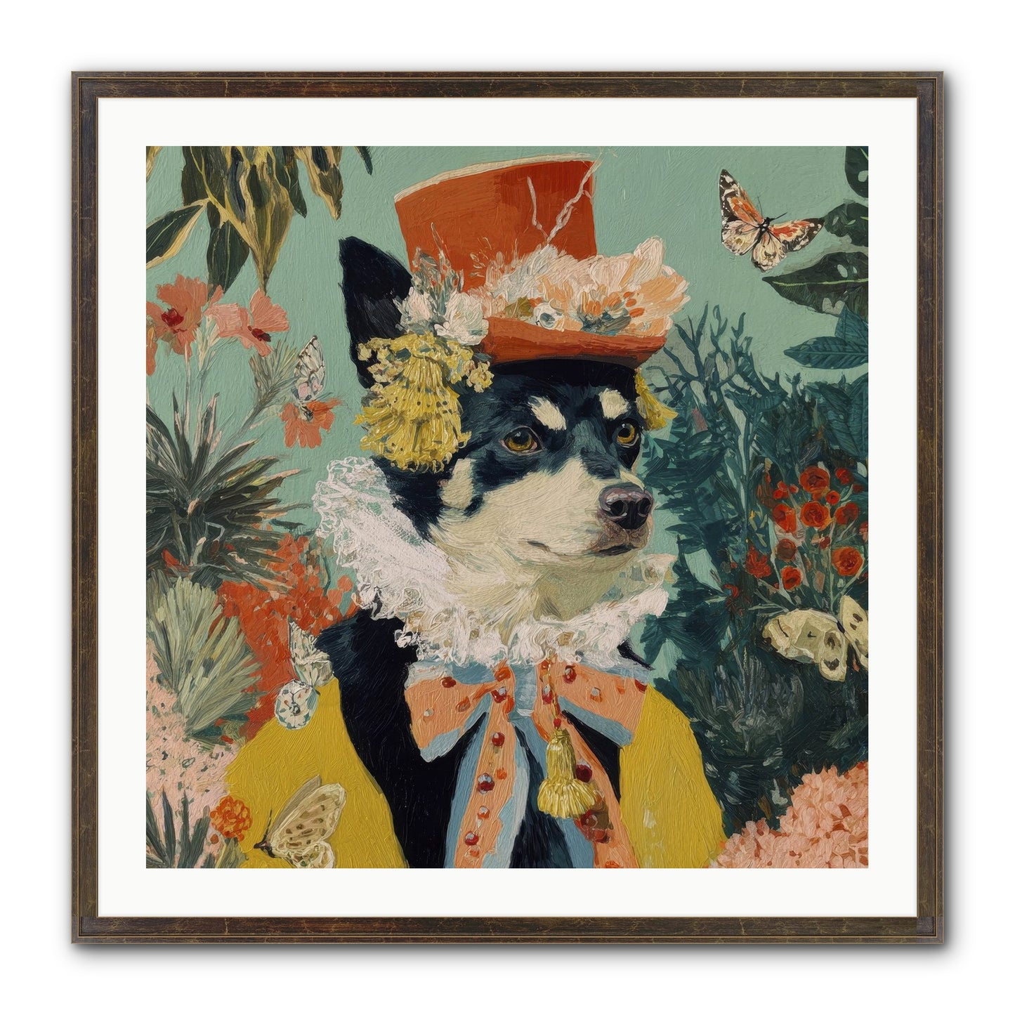 Poppy Penn Framed Print - Slimwoods Black/Gold 30x30