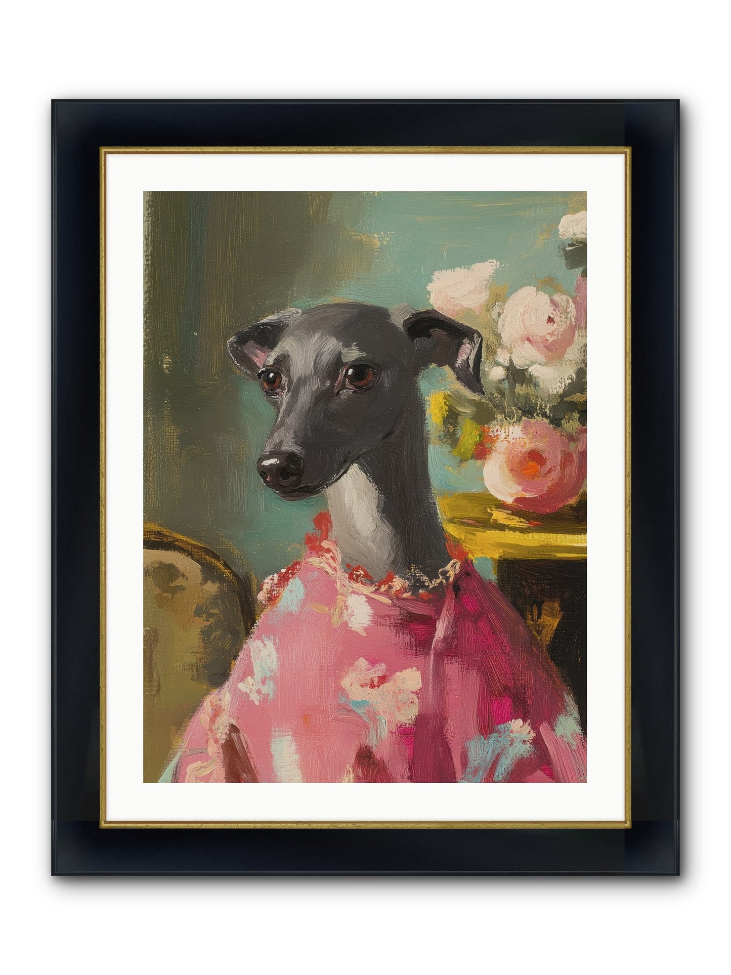 Poppy Wells Framed Print - Wide Black w/Gold 24x32
