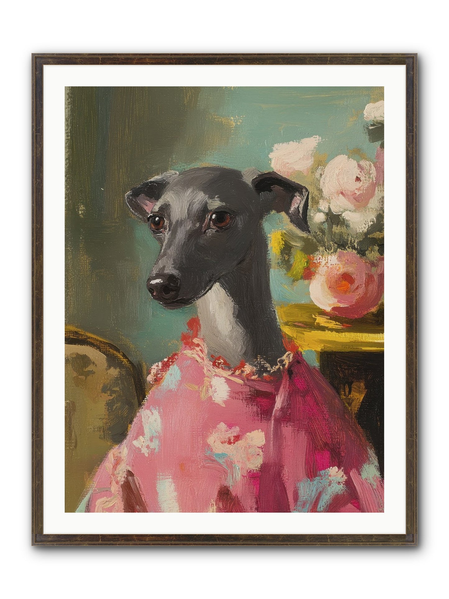 Poppy Wells Framed Print - Slimwoods Black/Gold 30x40