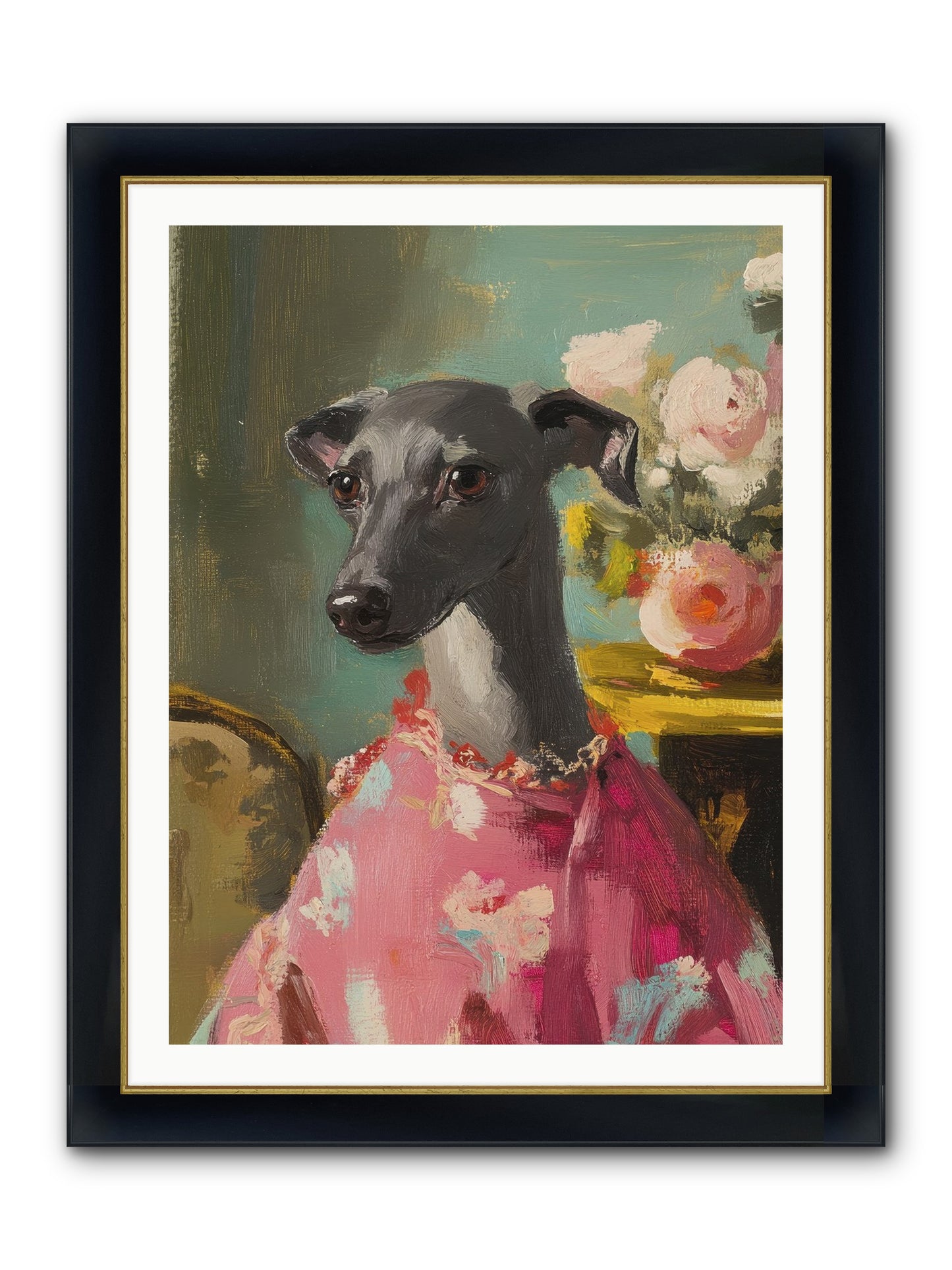 Poppy Wells Framed Print - Wide Black w/Gold 30x40