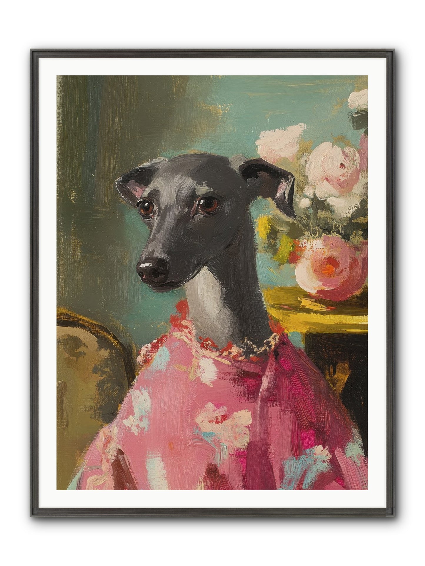 Poppy Wells Framed Print - Slimwoods Black/Silver 36x48