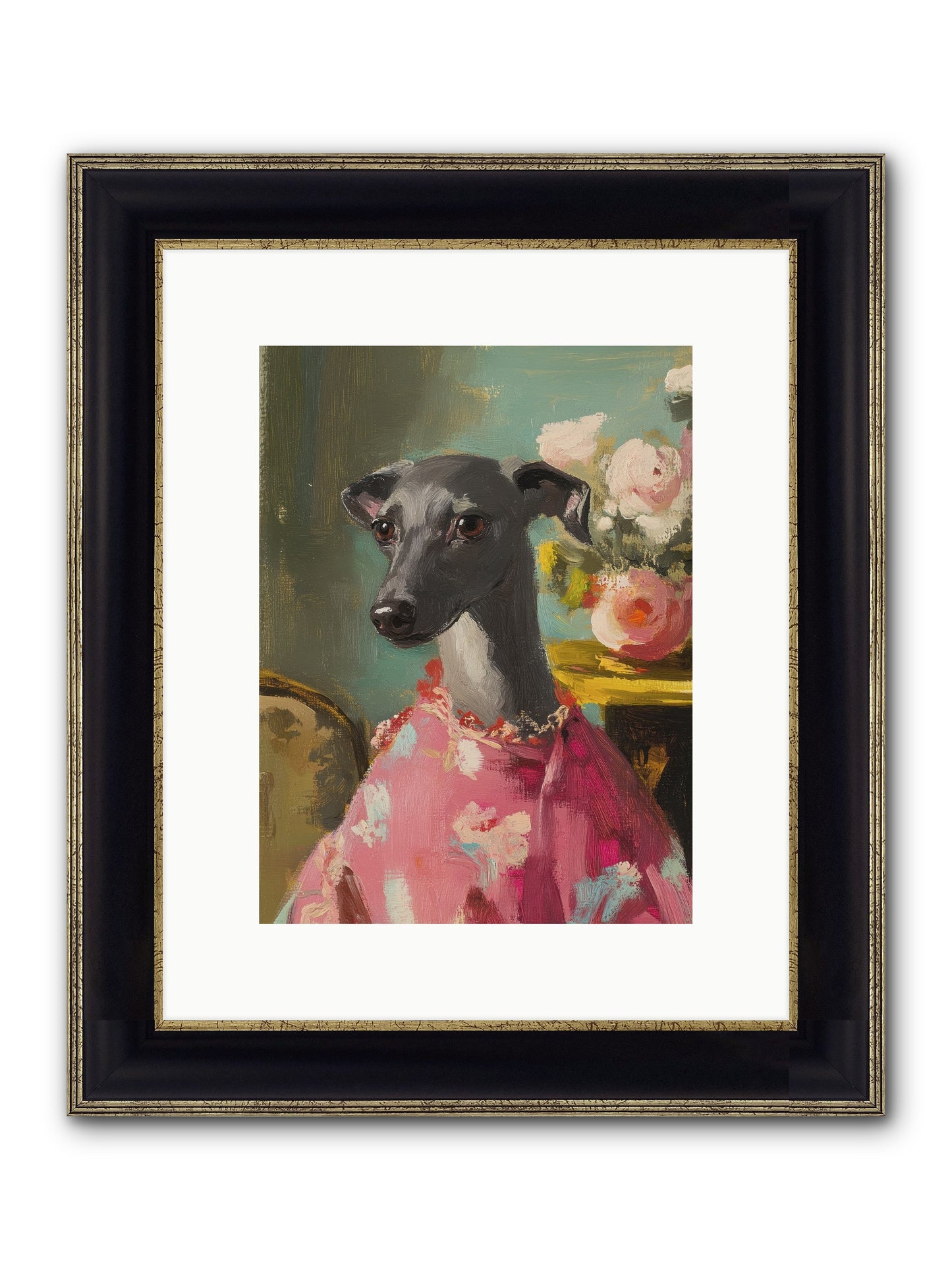 Poppy Wells Framed Print - Black & Gold 9x12