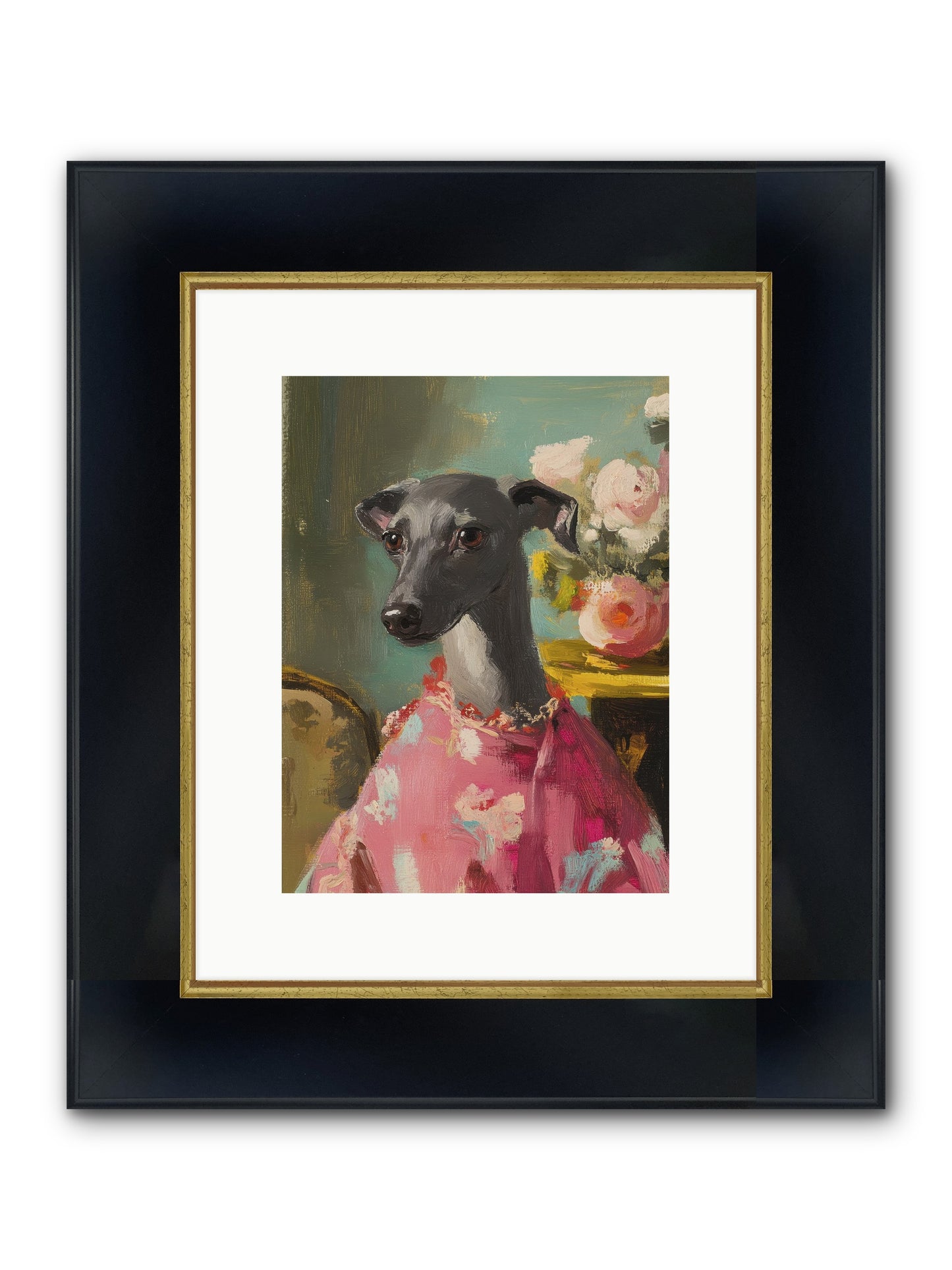 Poppy Wells Framed Print - Wide Black w/Gold 9x12
