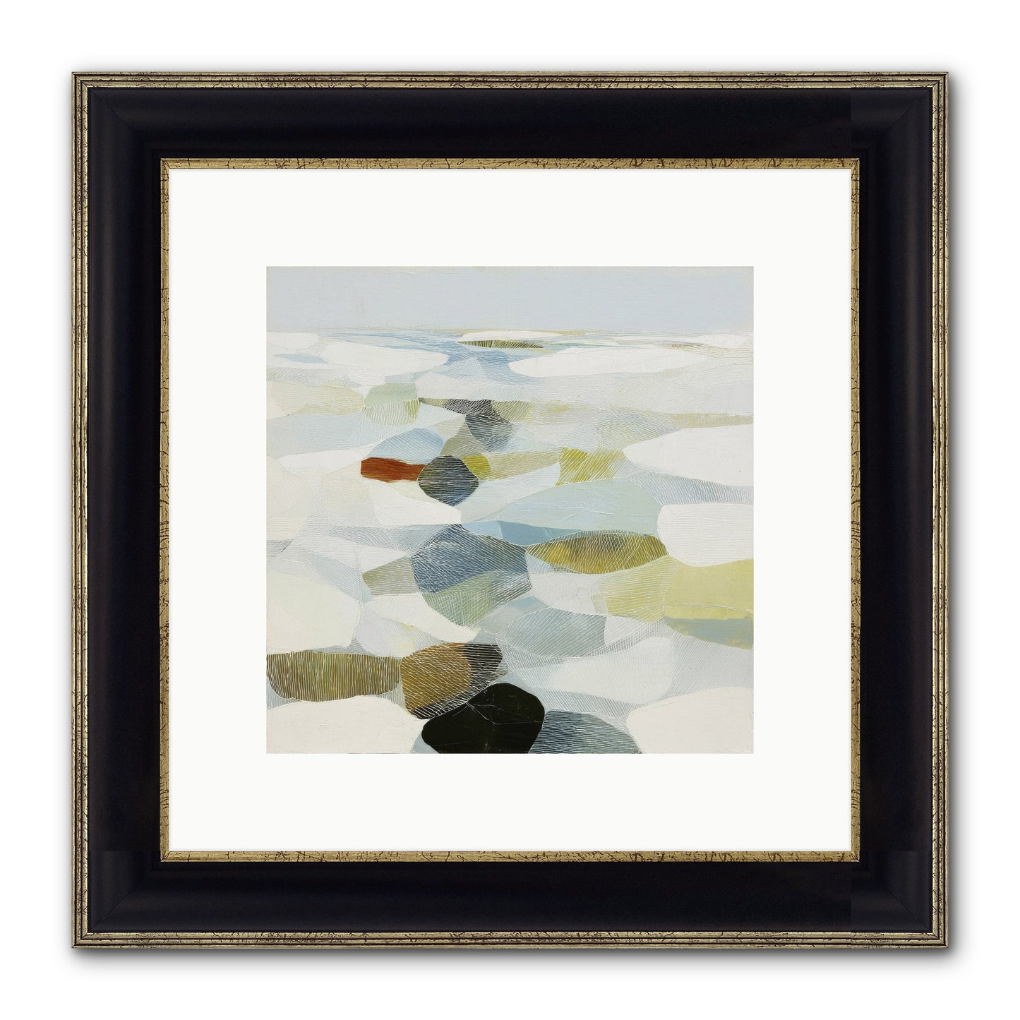 Porcelain Outlaw Framed Print - Black & Gold 10x10