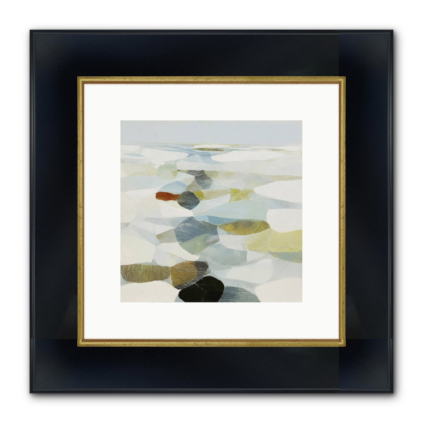 Porcelain Outlaw Framed Print - Wide Black w/Gold 10x10