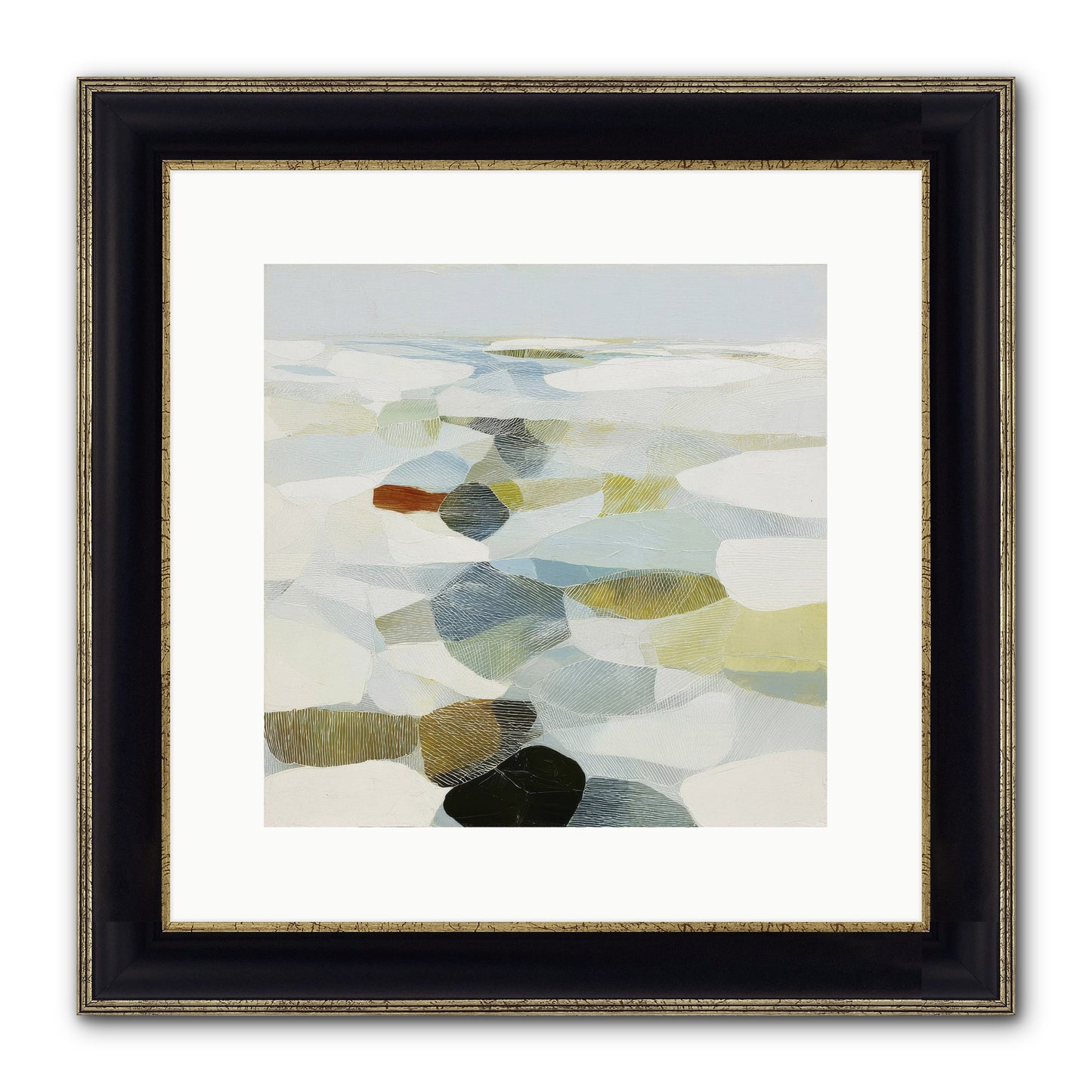 Porcelain Outlaw Framed Print - Black & Gold 12x12