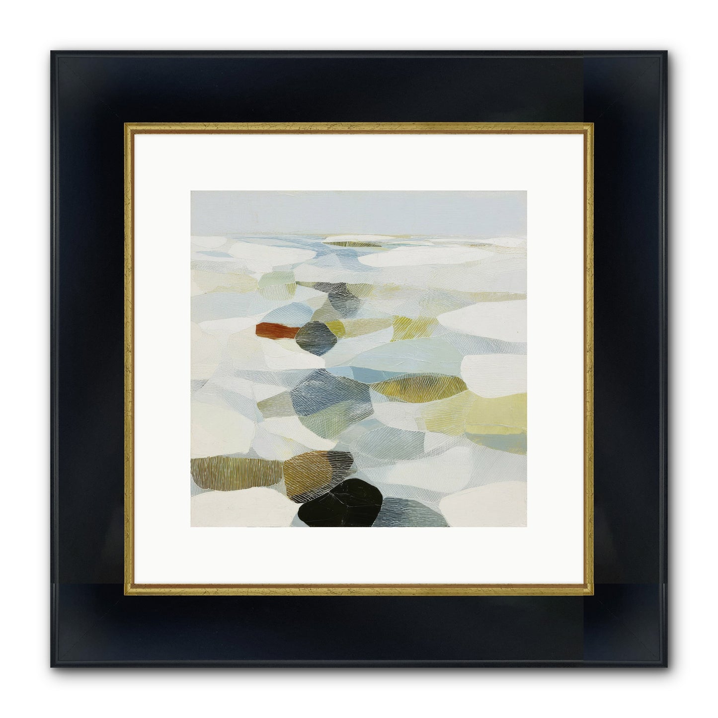 Porcelain Outlaw Framed Print - Wide Black w/Gold 12x12