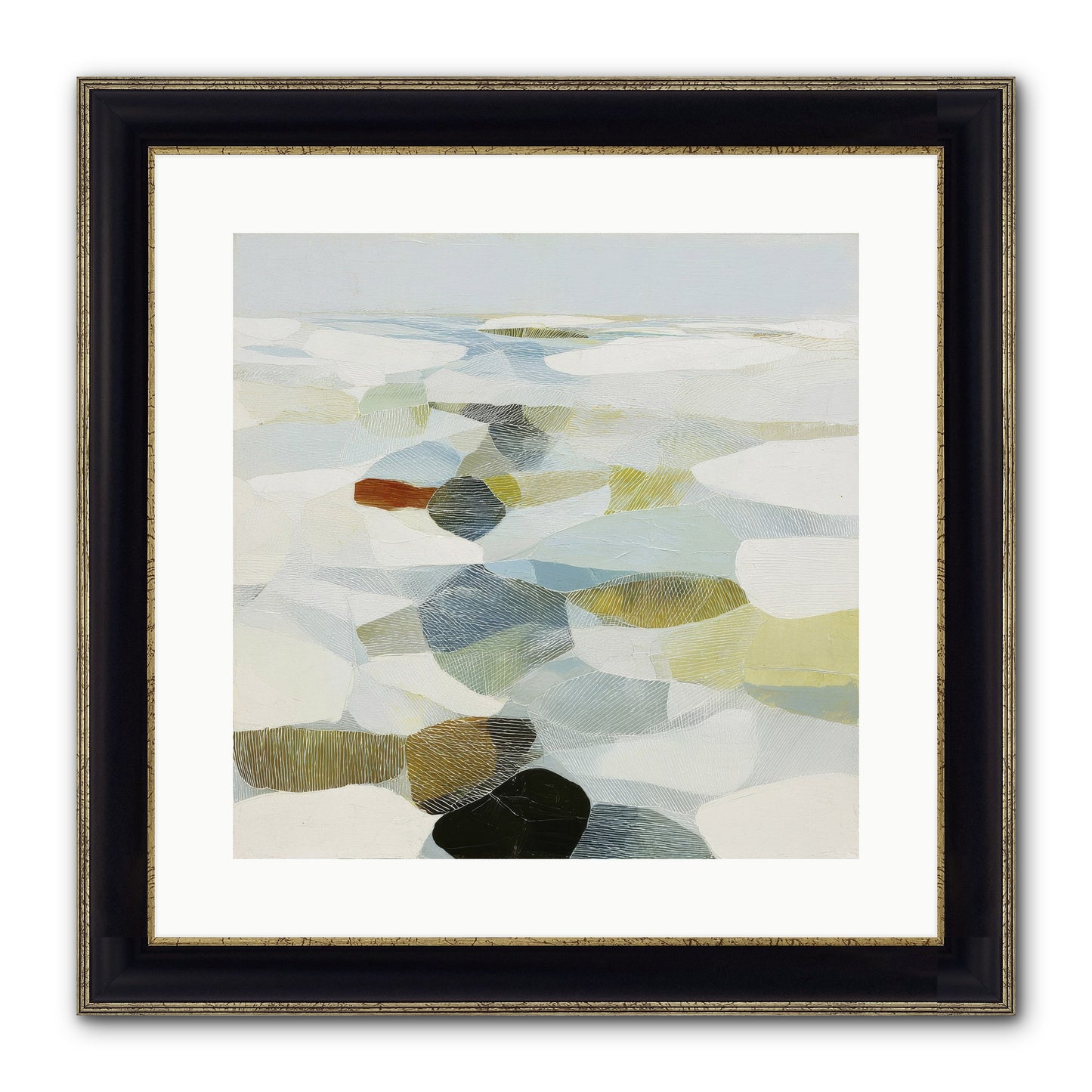 Porcelain Outlaw Framed Print - Black & Gold 16x16