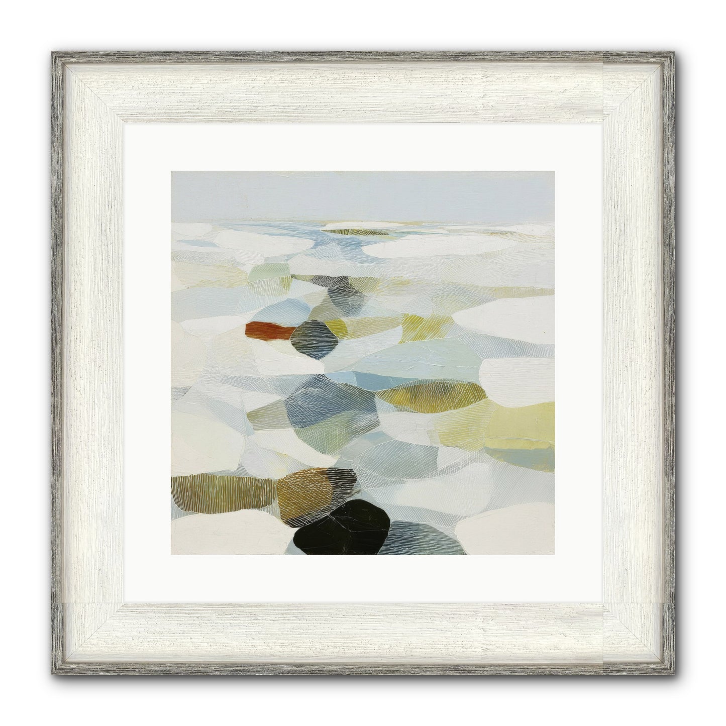 Porcelain Outlaw Framed Print - Driftwood White 16x16