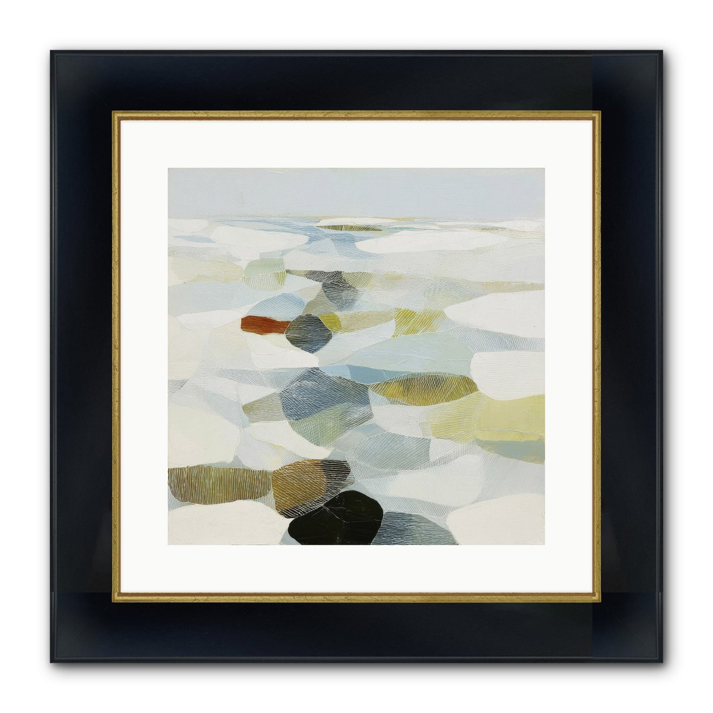 Porcelain Outlaw Framed Print - Wide Black w/Gold 16x16
