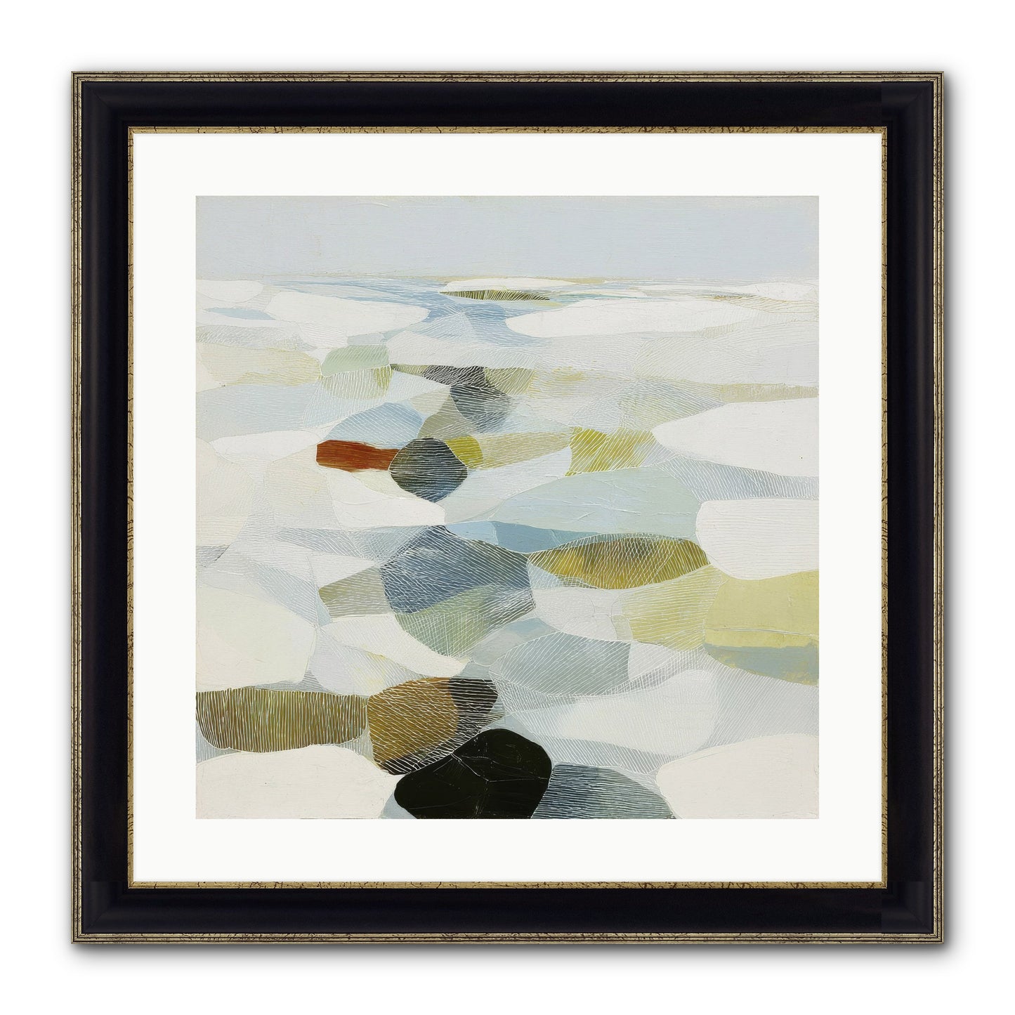 Porcelain Outlaw Framed Print - Black & Gold 20x20