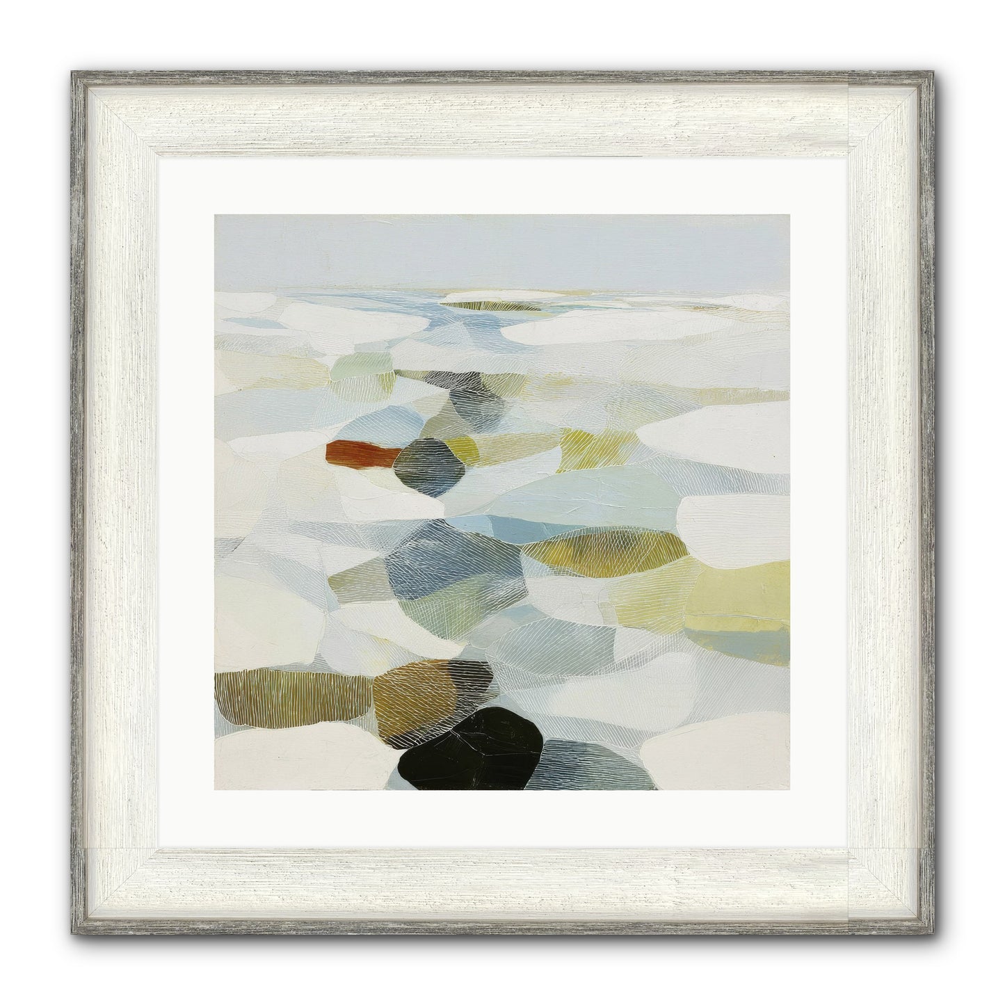 Porcelain Outlaw Framed Print - Driftwood White 20x20