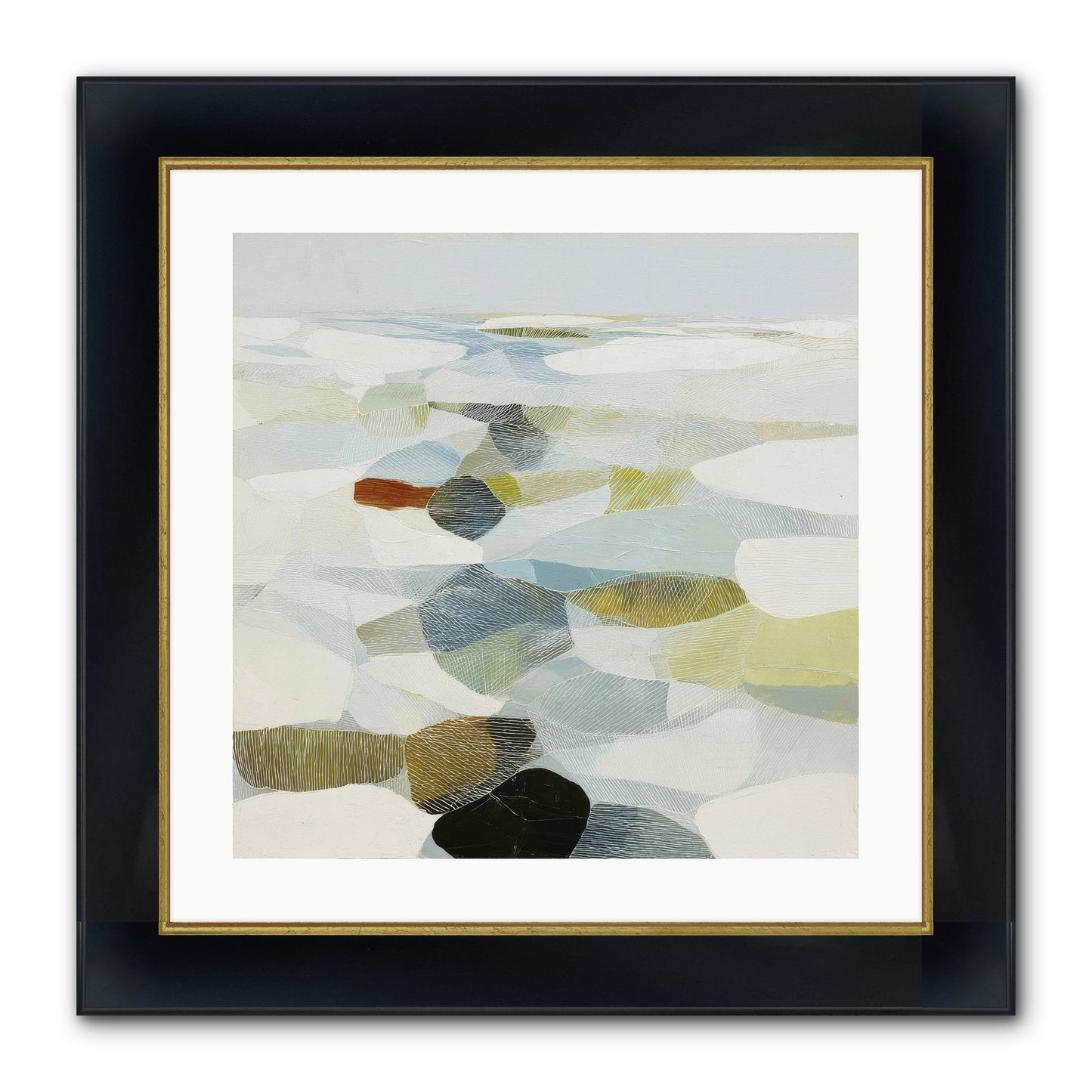 Porcelain Outlaw Framed Print - Wide Black w/Gold 20x20
