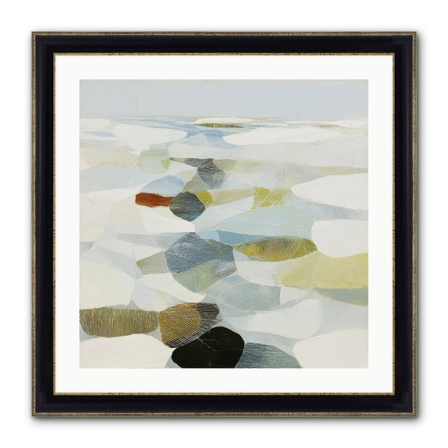 Porcelain Outlaw Framed Print - Black & Gold 24x24