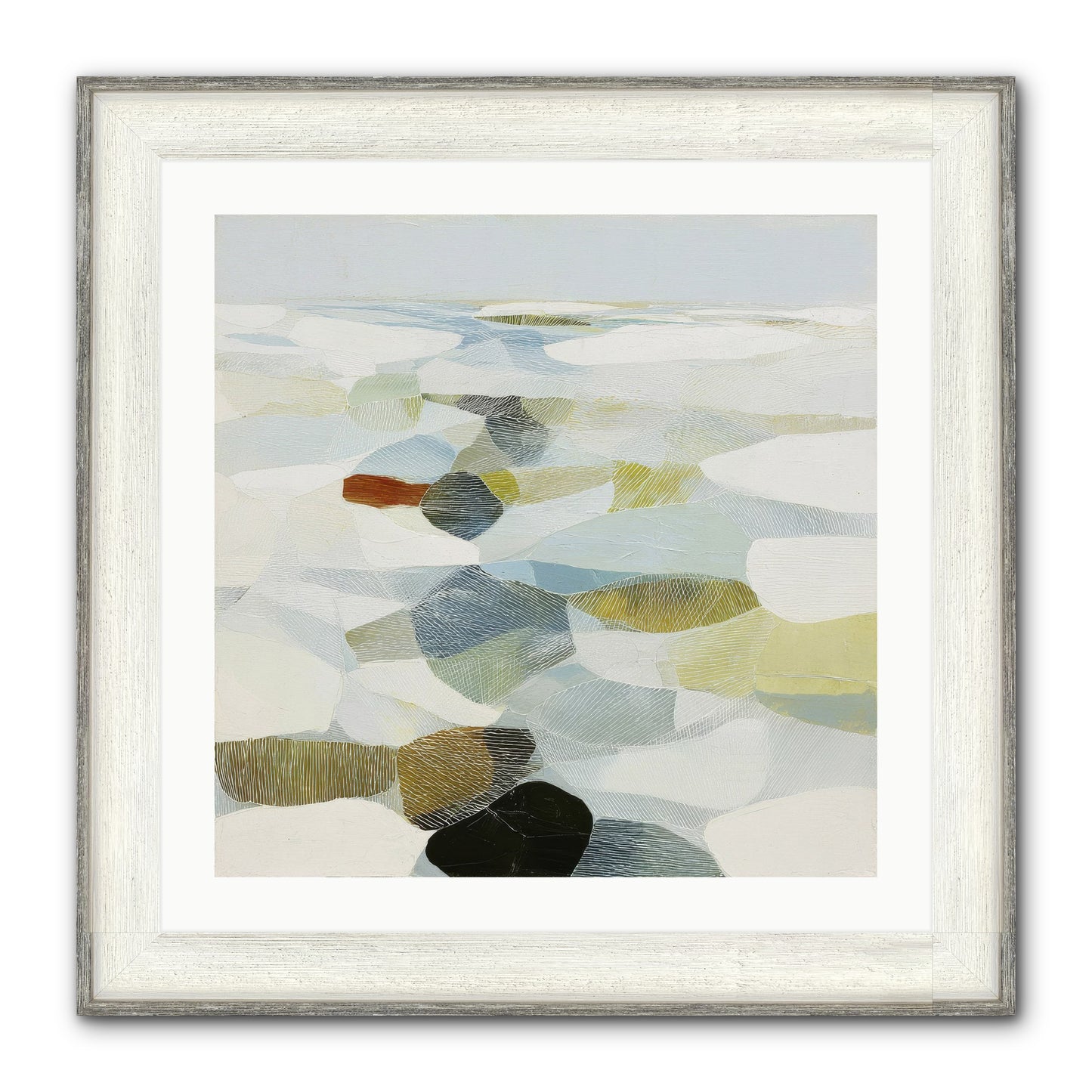Porcelain Outlaw Framed Print - Driftwood White 24x24