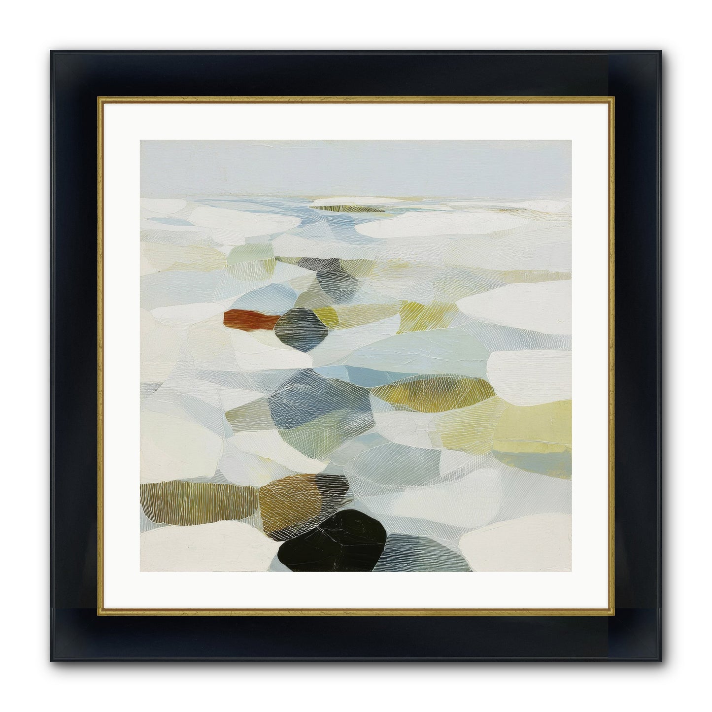 Porcelain Outlaw Framed Print - Wide Black w/Gold 24x24