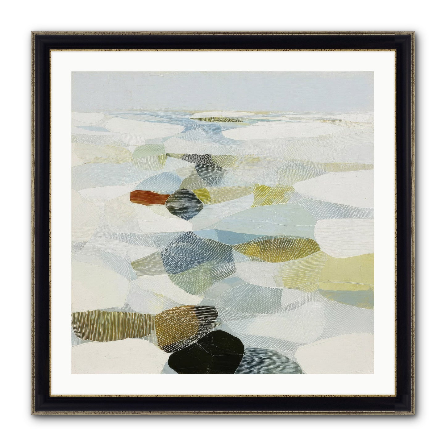 Porcelain Outlaw Framed Print - Black & Gold 30x30