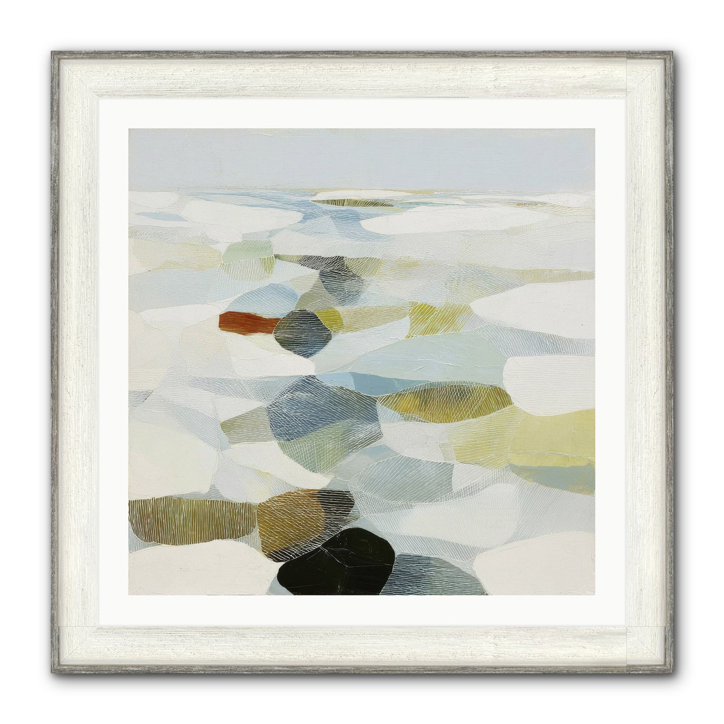 Porcelain Outlaw Framed Print - Driftwood White 30x30