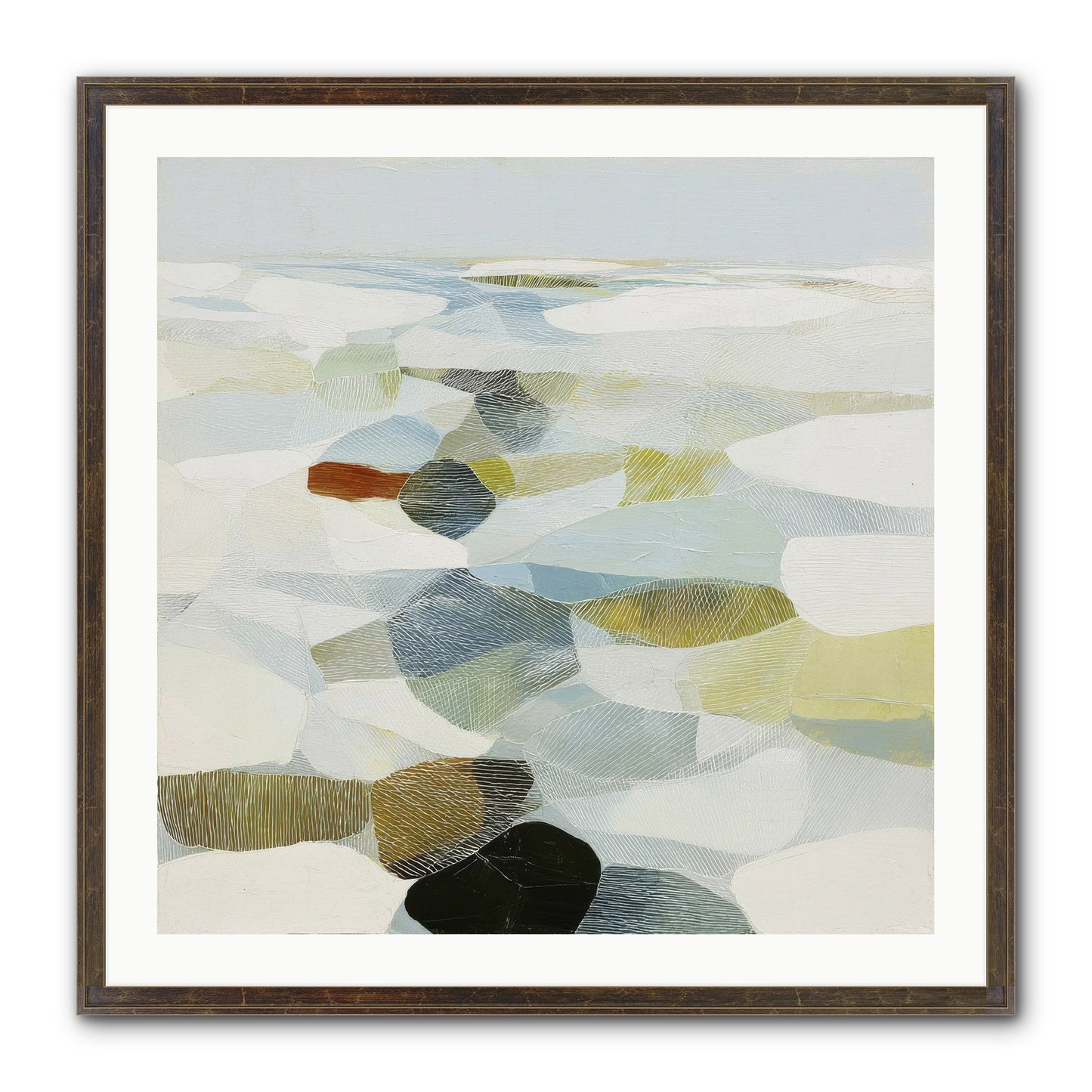 Porcelain Outlaw Framed Print - Slimwoods Black/Gold 30x30