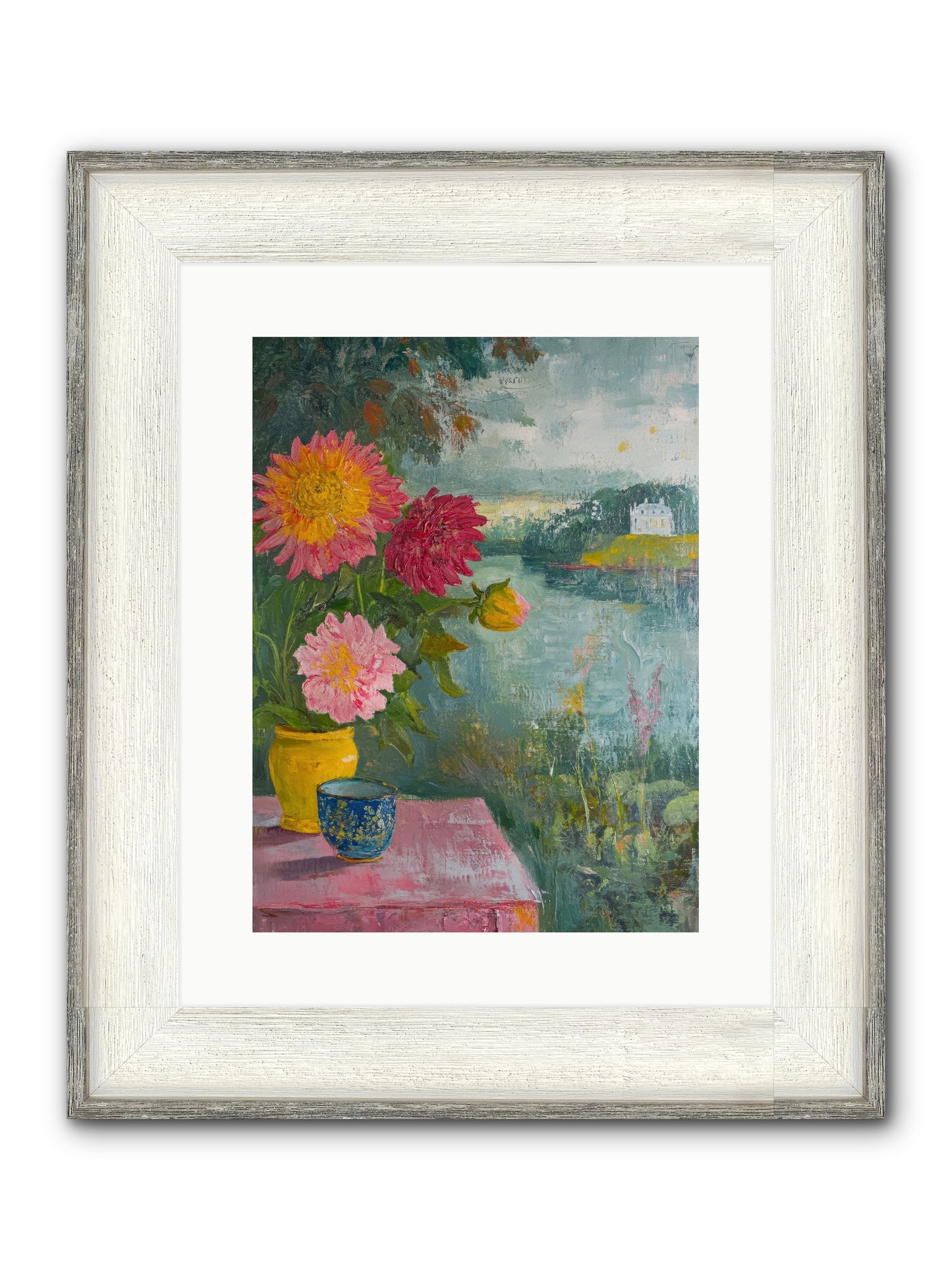 Portico Romance Framed Print - Driftwood White 12x16