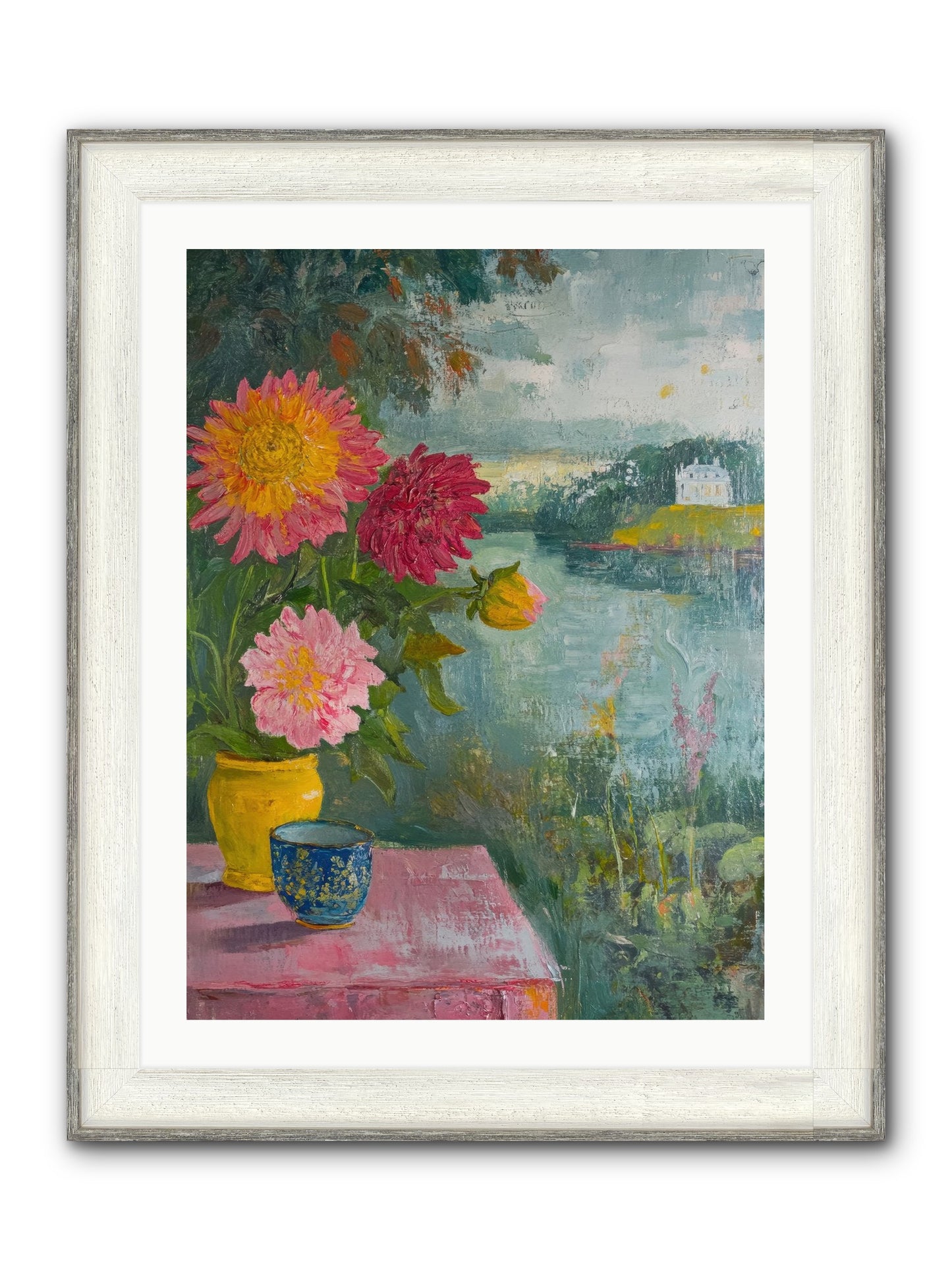 Portico Romance Framed Print - Driftwood White 24x32