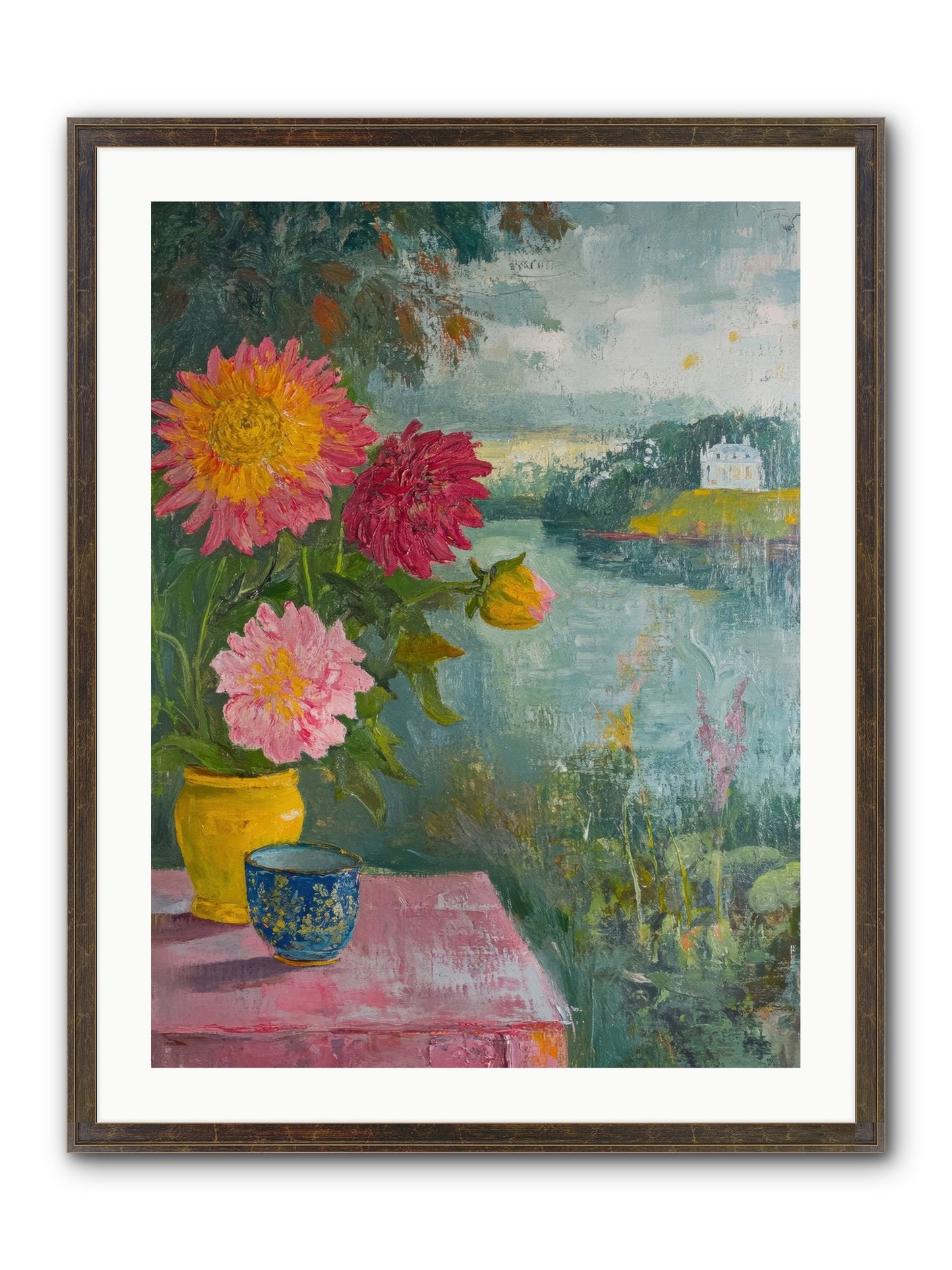 Portico Romance Framed Print - Slimwoods Black/Gold 24x32