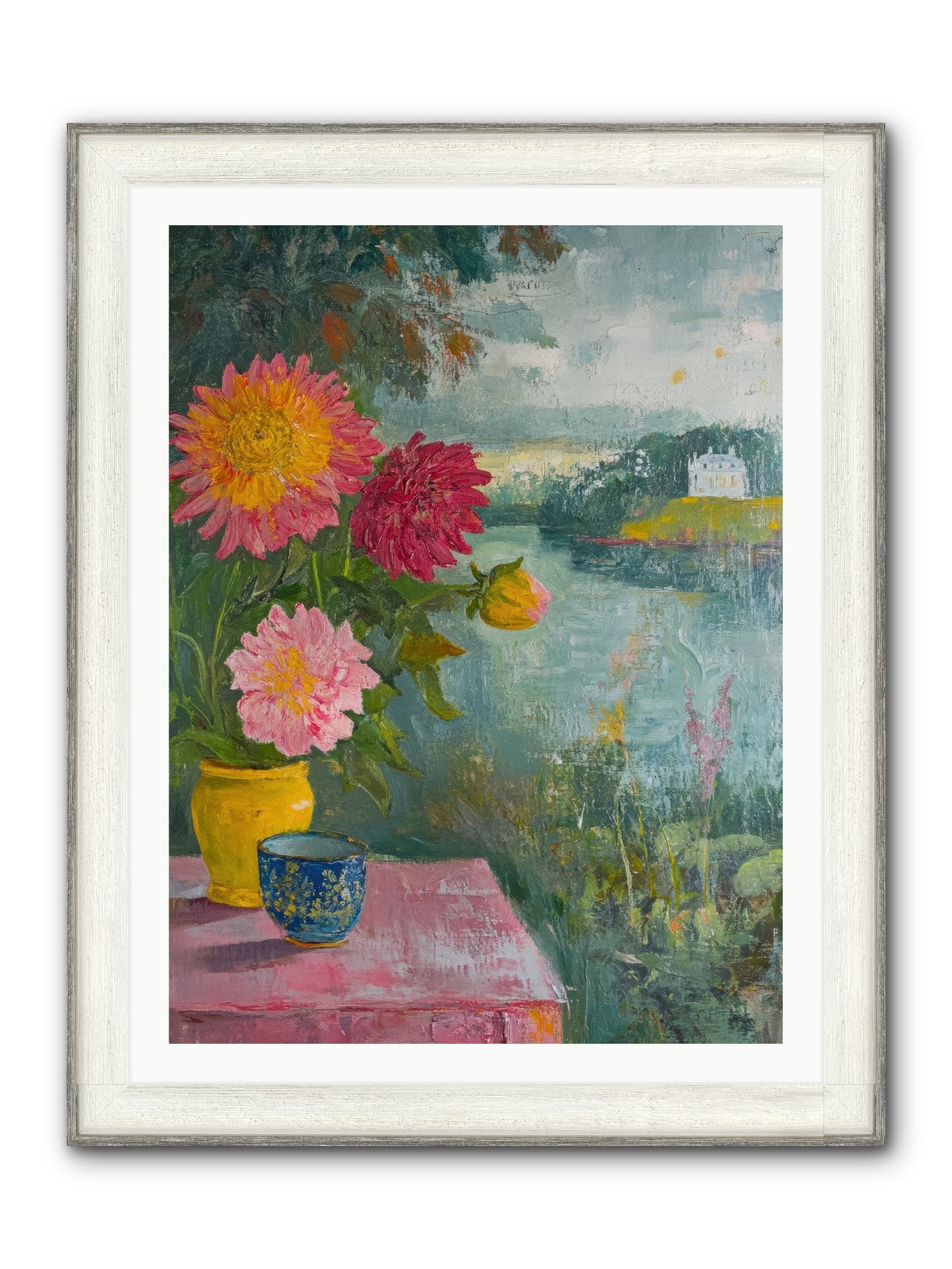 Portico Romance Framed Print - Driftwood White 30x40