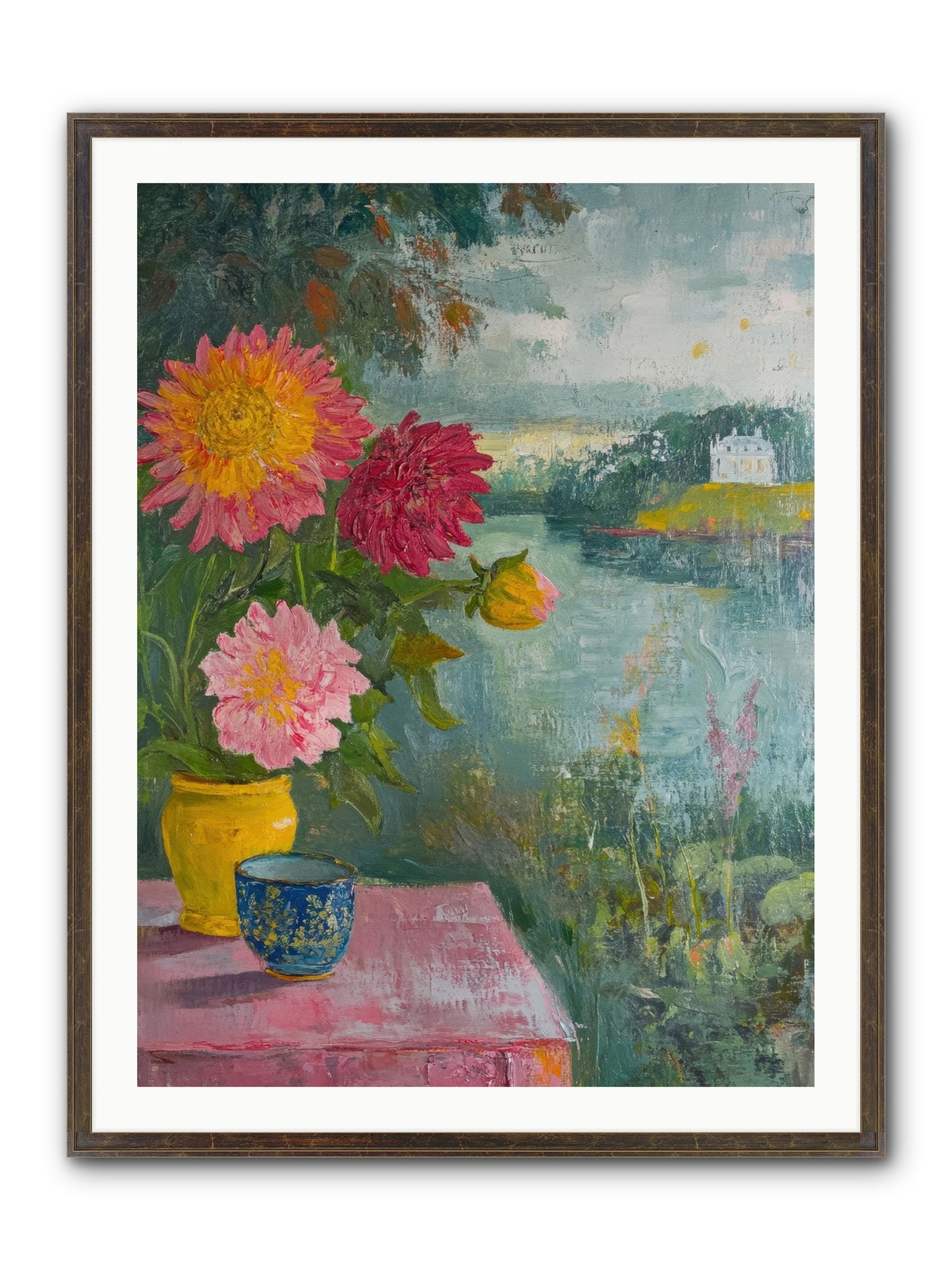 Portico Romance Framed Print - Slimwoods Black/Gold 30x40
