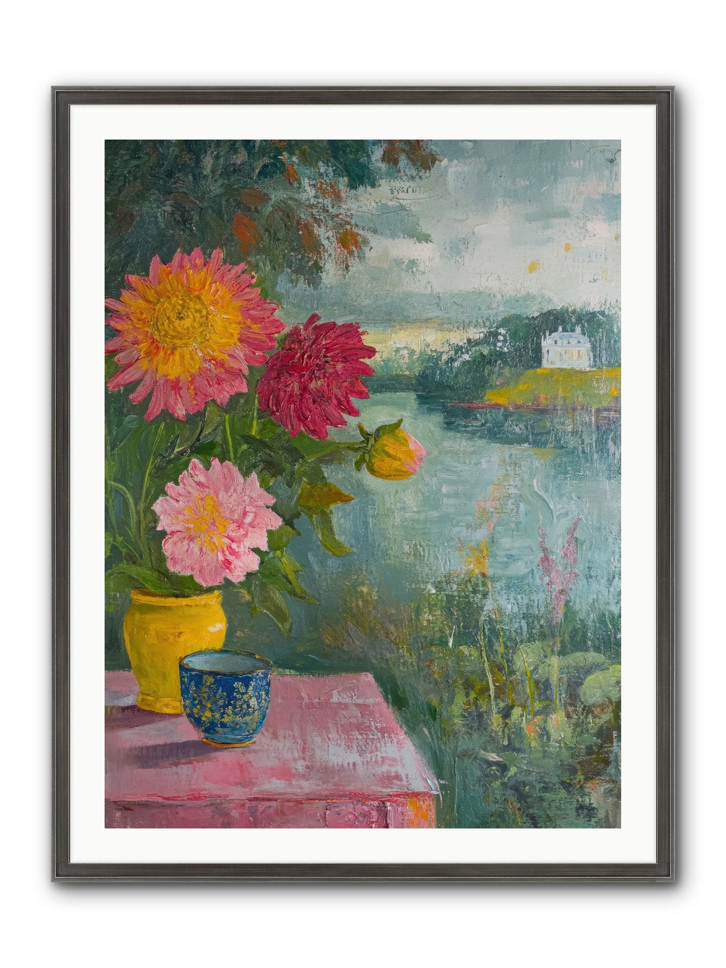 Portico Romance Framed Print - Slimwoods Black/Silver 30x40