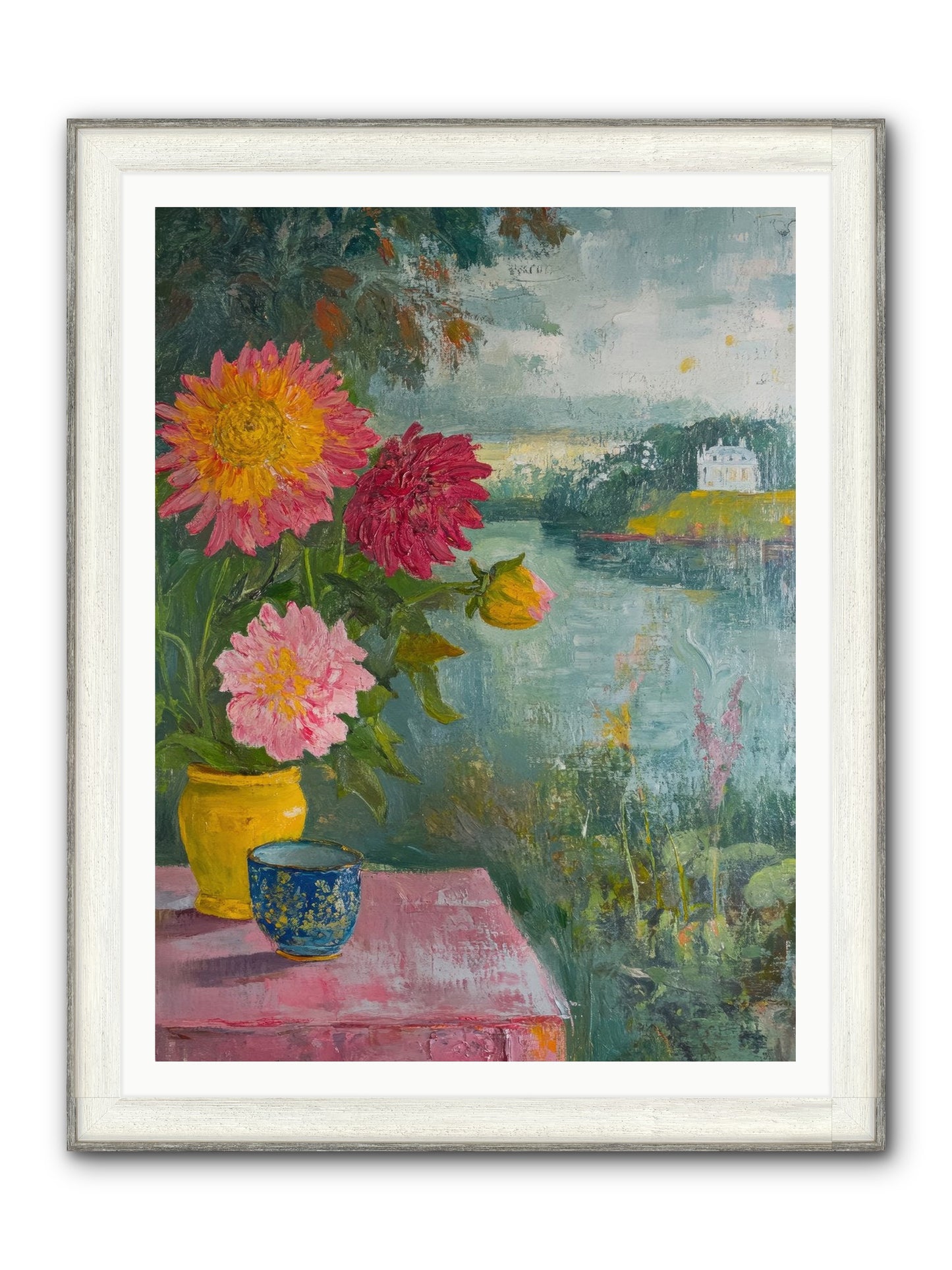 Portico Romance Framed Print - Driftwood White 36x48