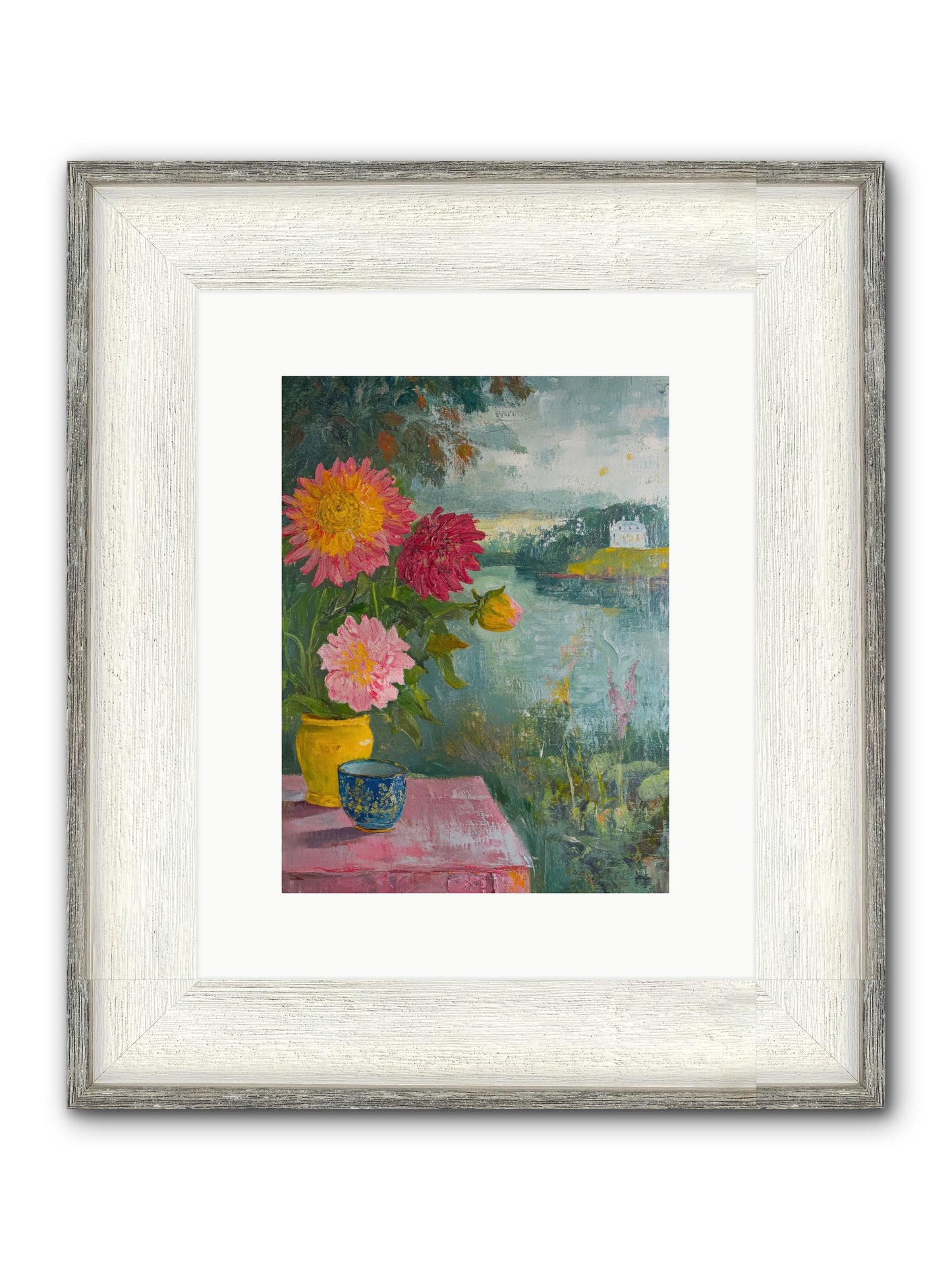 Portico Romance Framed Print - Driftwood White 9x12
