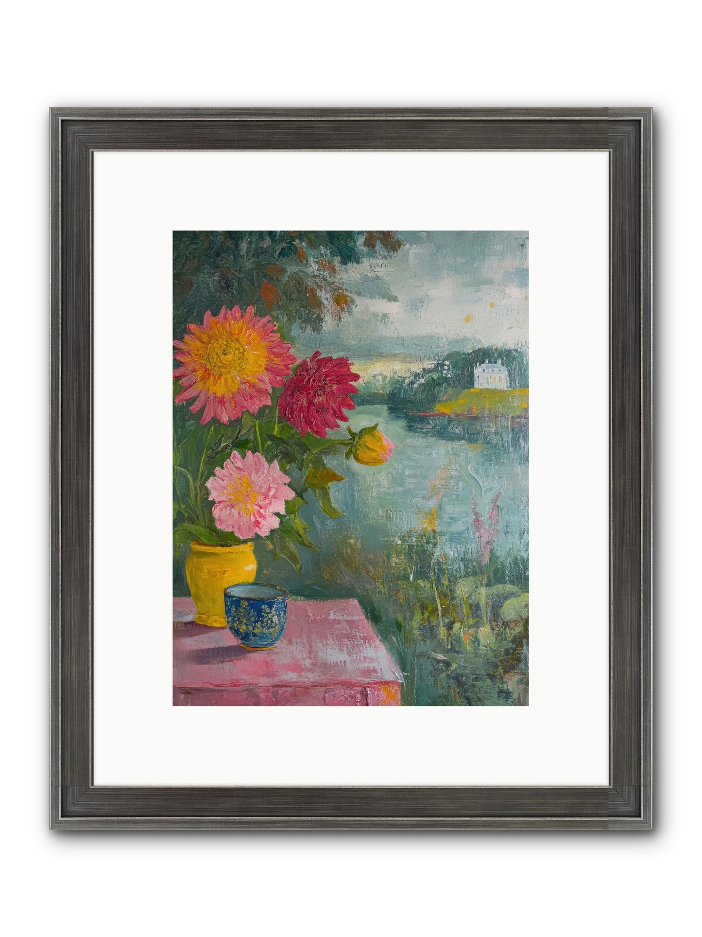 Portico Romance Framed Print - Slimwoods Black/Silver 9x12