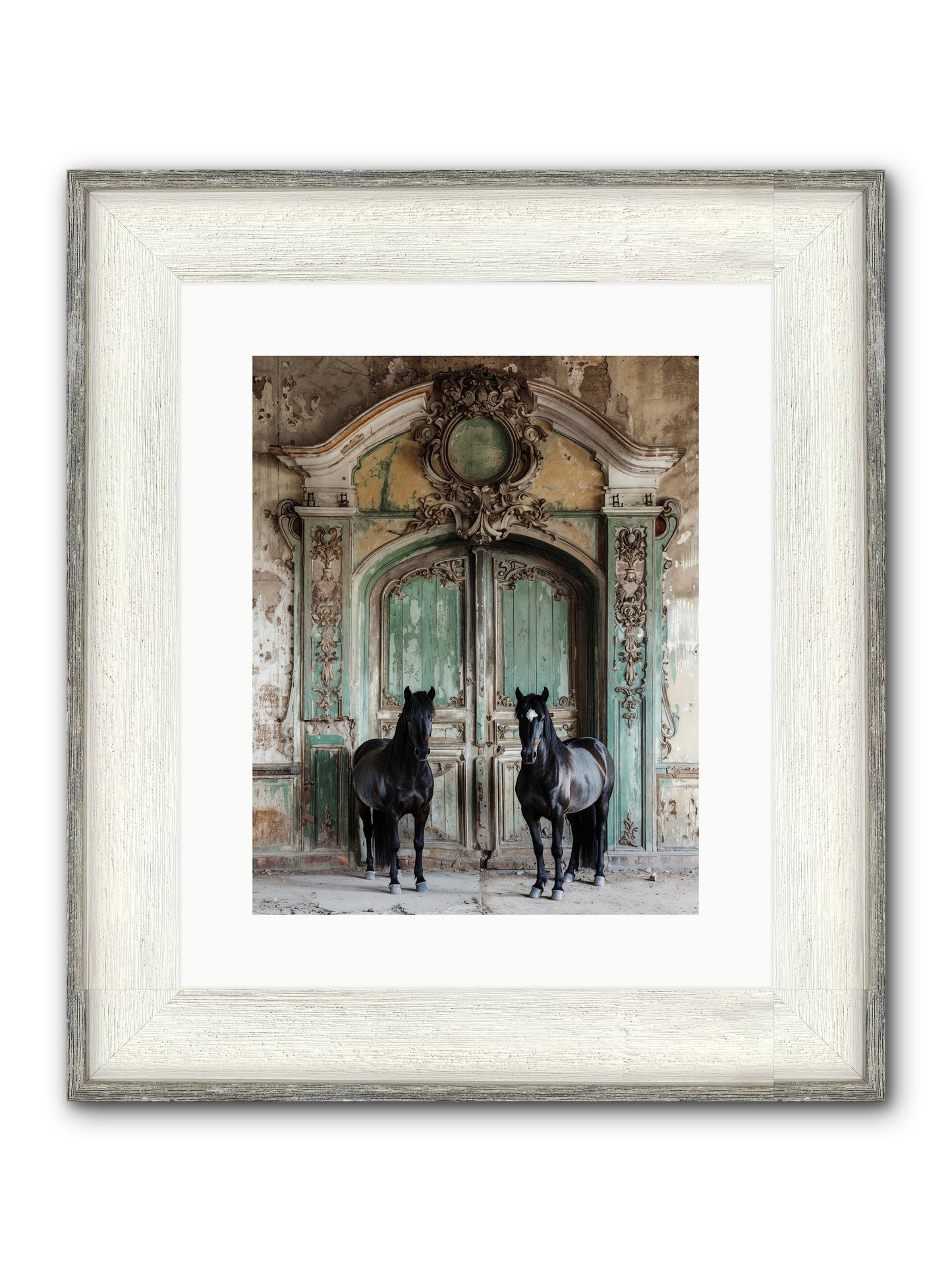 Portico To Midnight Equestria Framed Print - Driftwood White 12x15