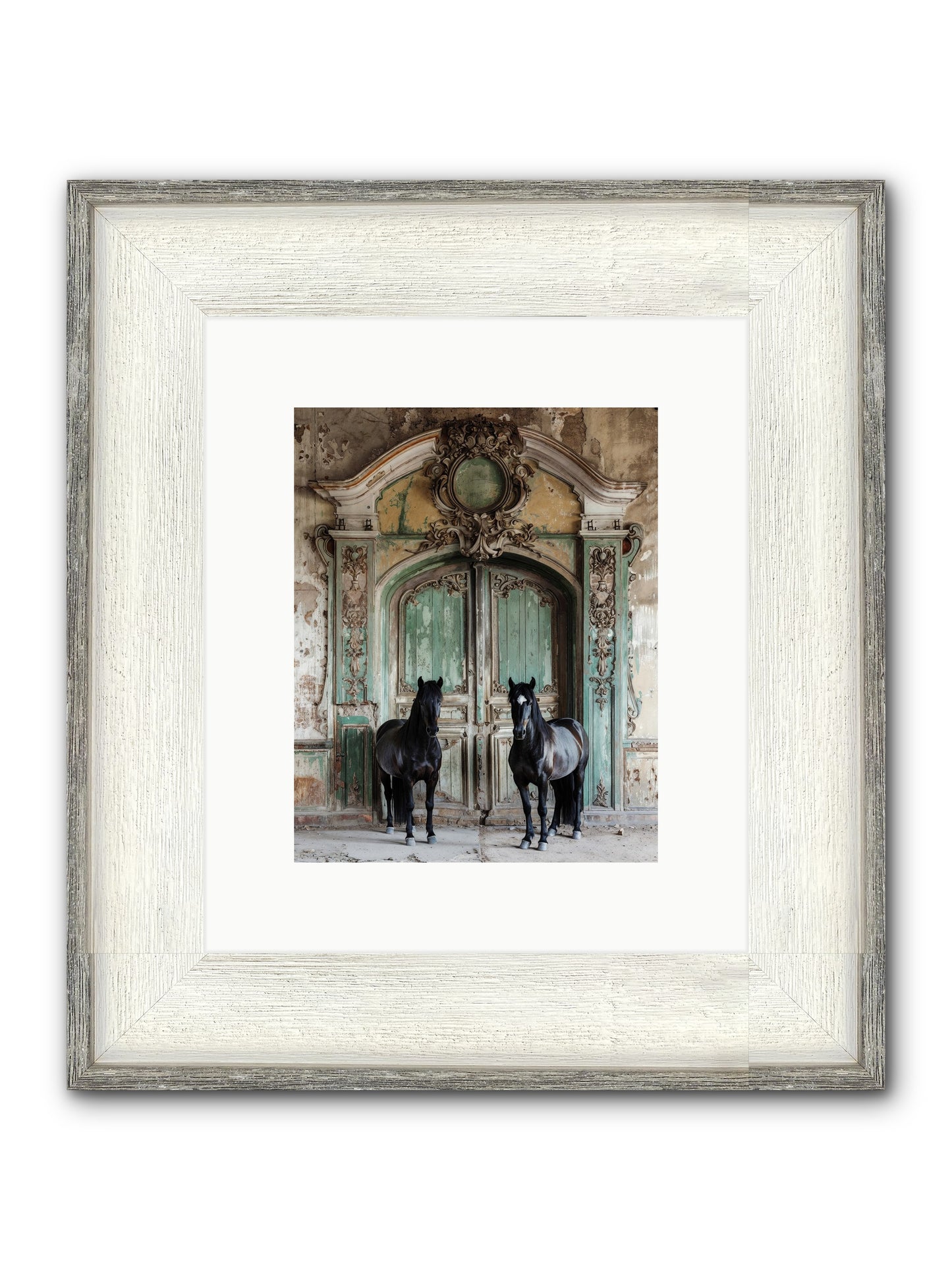 Portico To Midnight Equestria Framed Print - Driftwood White 8x10