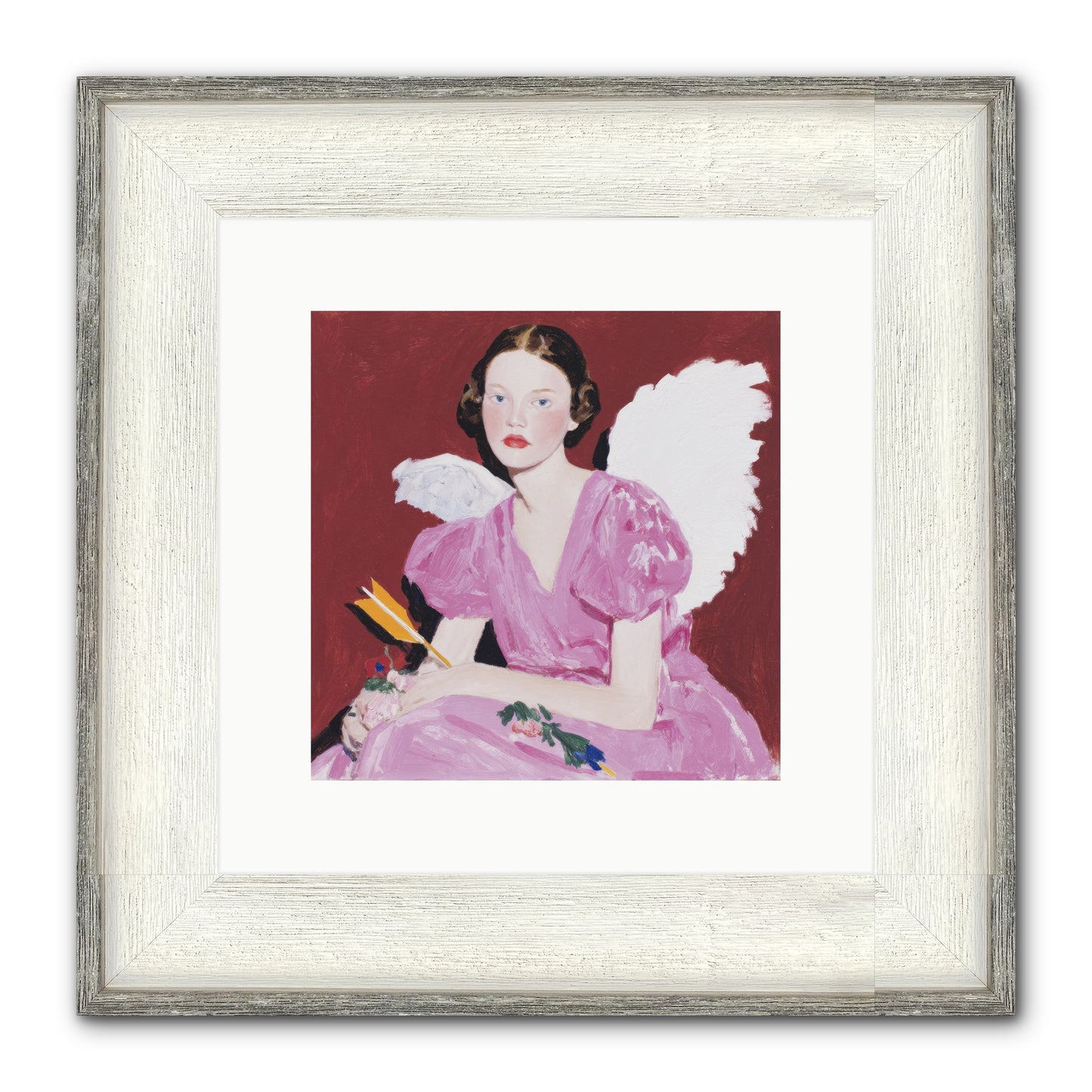 Portrait At The Threshold Of Always Framed Print - Driftwood White 10x10