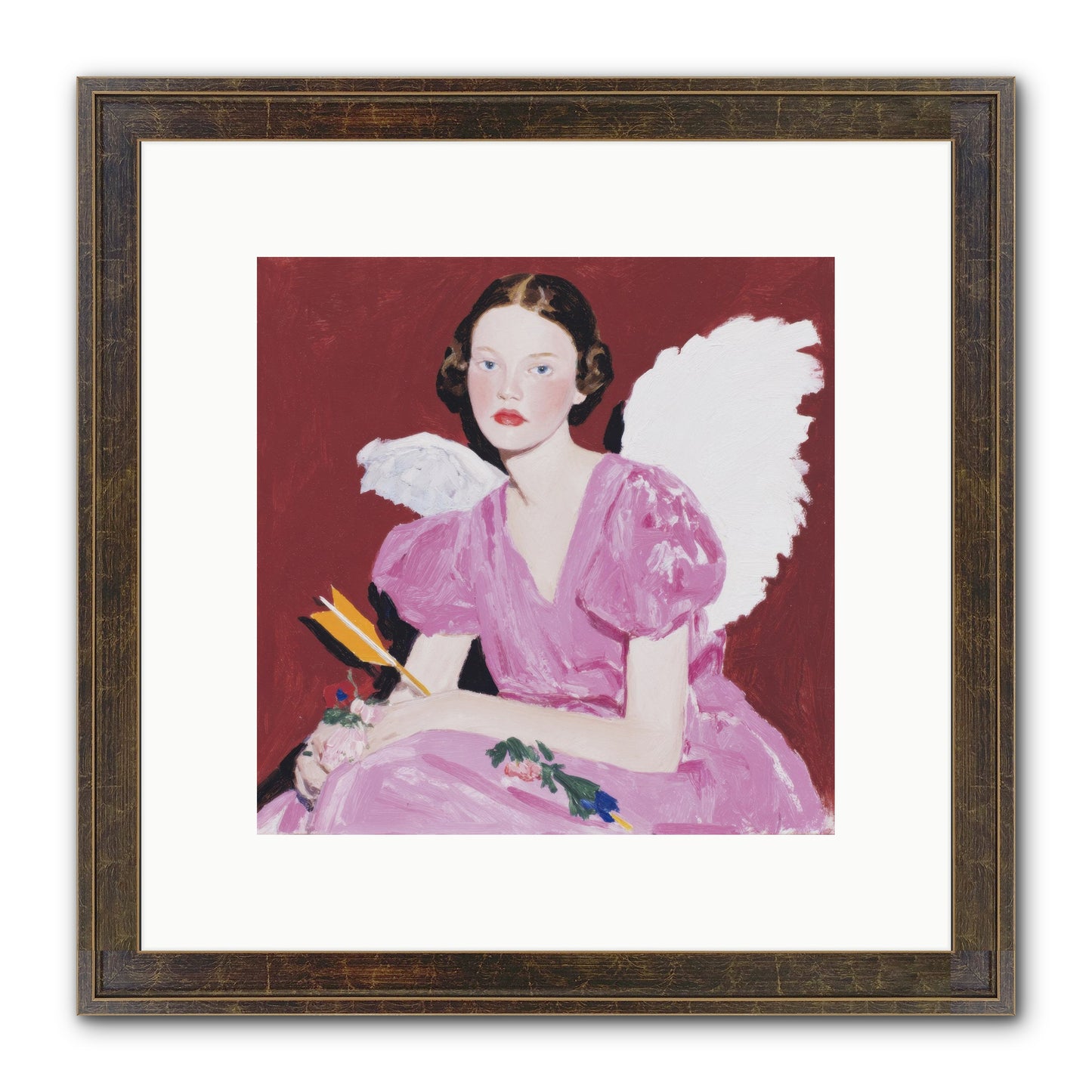 Portrait At The Threshold Of Always Framed Print - Slimwoods Black/Gold 10x10