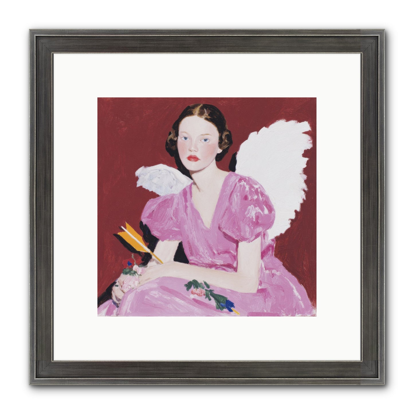 Portrait At The Threshold Of Always Framed Print - Slimwoods Black/Silver 10x10