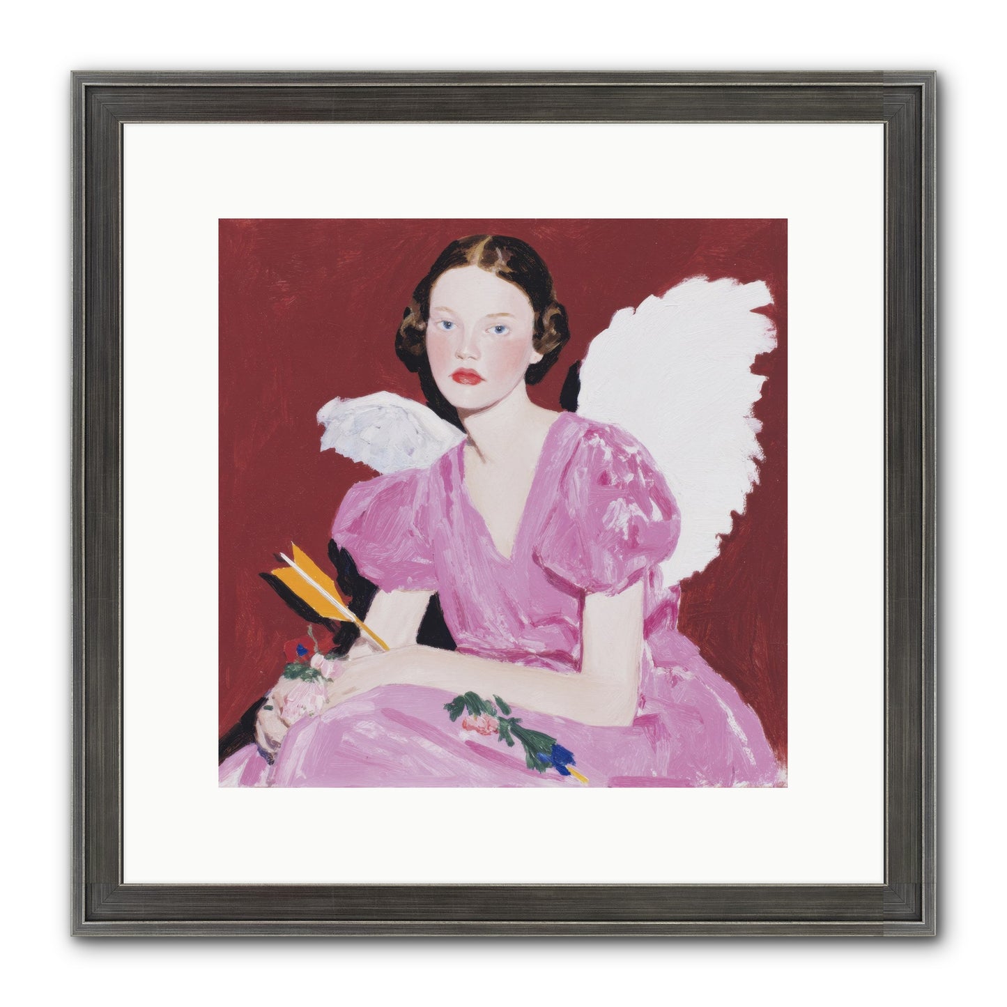 Portrait At The Threshold Of Always Framed Print - Slimwoods Black/Silver 12x12