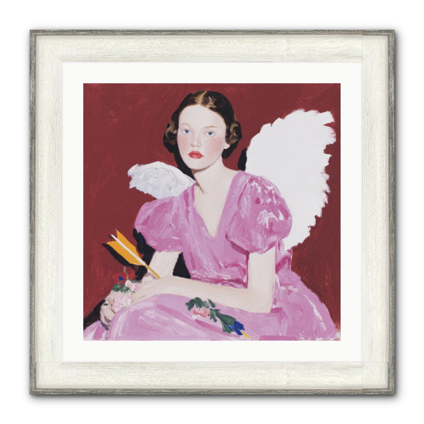 Portrait At The Threshold Of Always Framed Print - Driftwood White 24x24