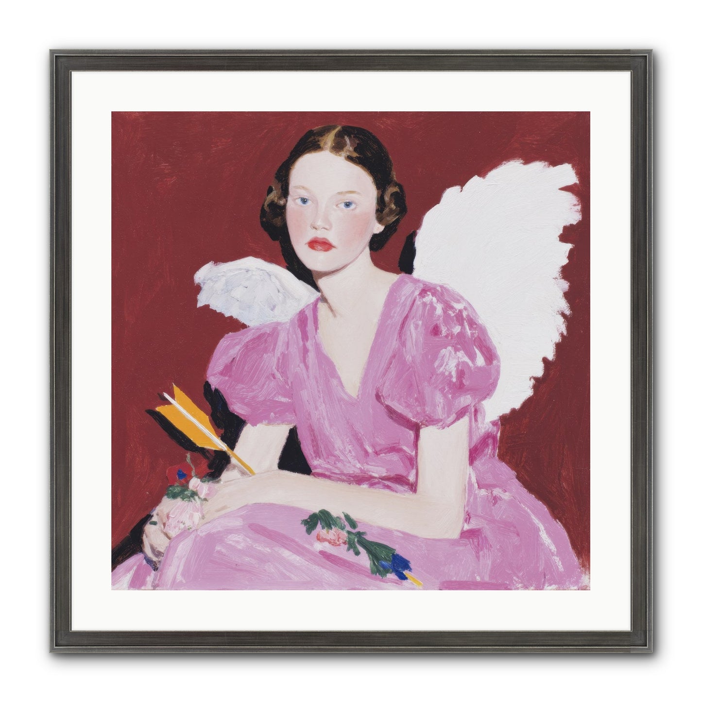 Portrait At The Threshold Of Always Framed Print - Slimwoods Black/Silver 24x24