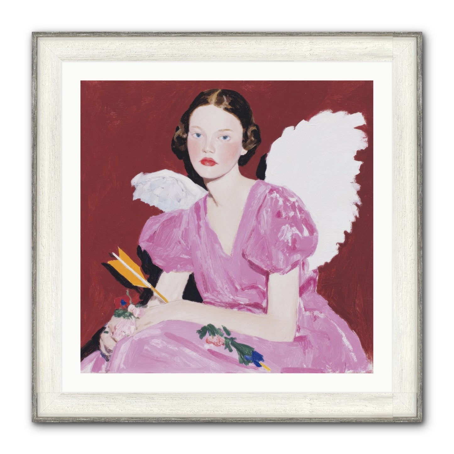 Portrait At The Threshold Of Always Framed Print - Driftwood White 30x30