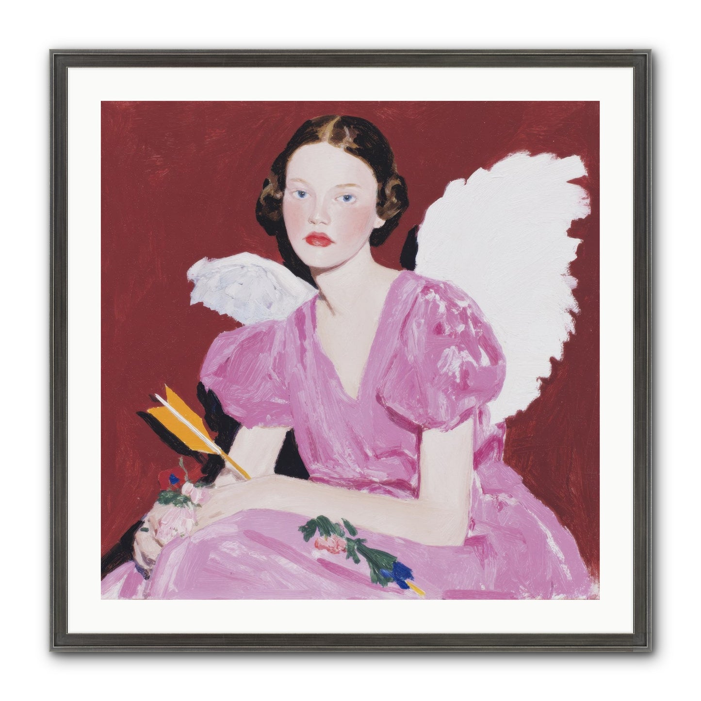 Portrait At The Threshold Of Always Framed Print - Slimwoods Black/Silver 30x30