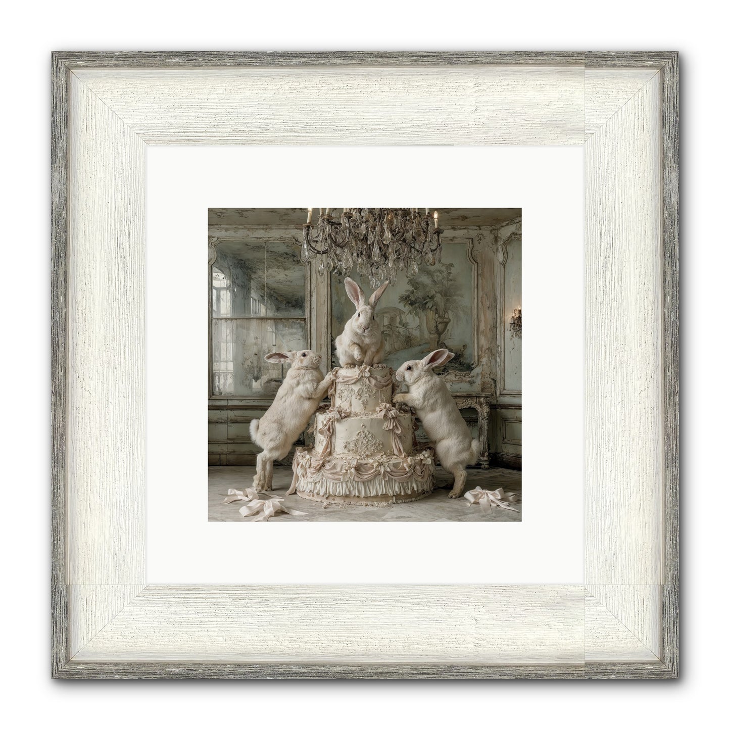 Portrait in the Sugar Court Framed Print - Driftwood White 10x10