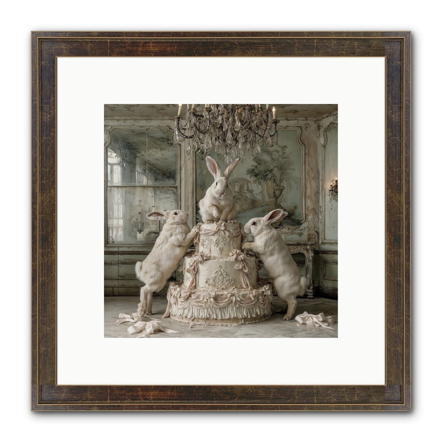 Portrait in the Sugar Court Framed Print - Slimwoods Black/Gold 10x10